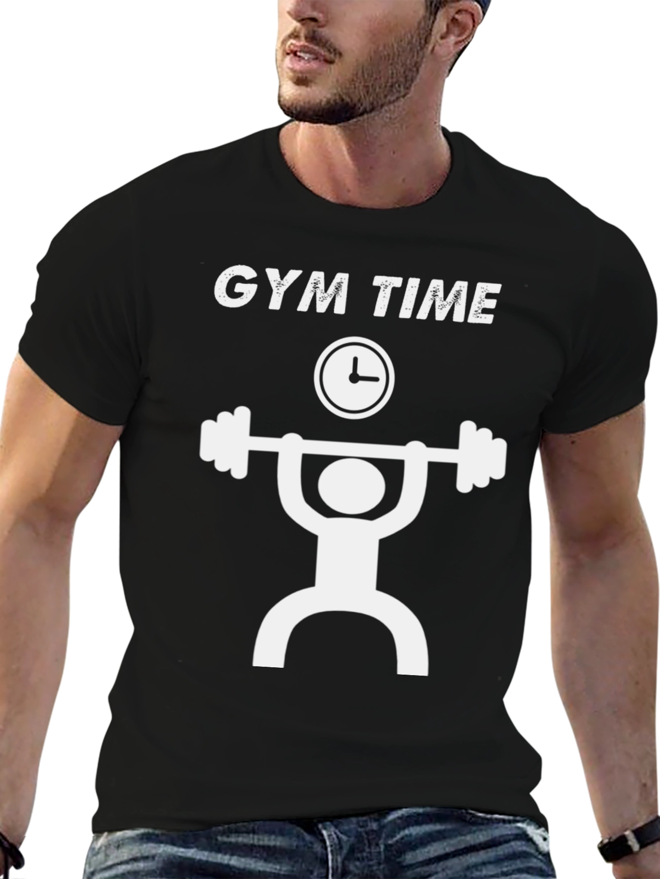 Gym Time Graphic Tee - Workout Motivation T-Shirt