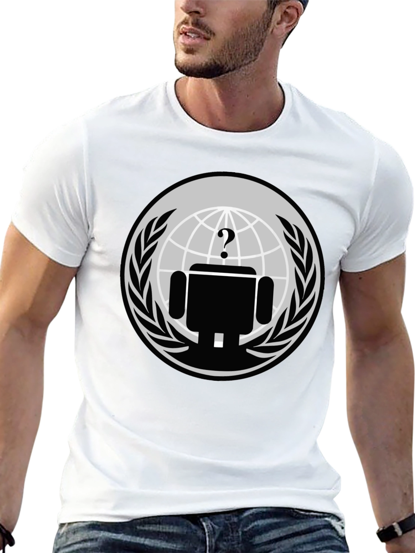 Mystery Android T-Shirt - Black Graphic Tee