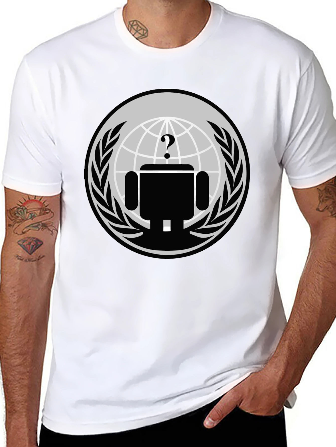 Mystery Android T-Shirt - Black Graphic Tee