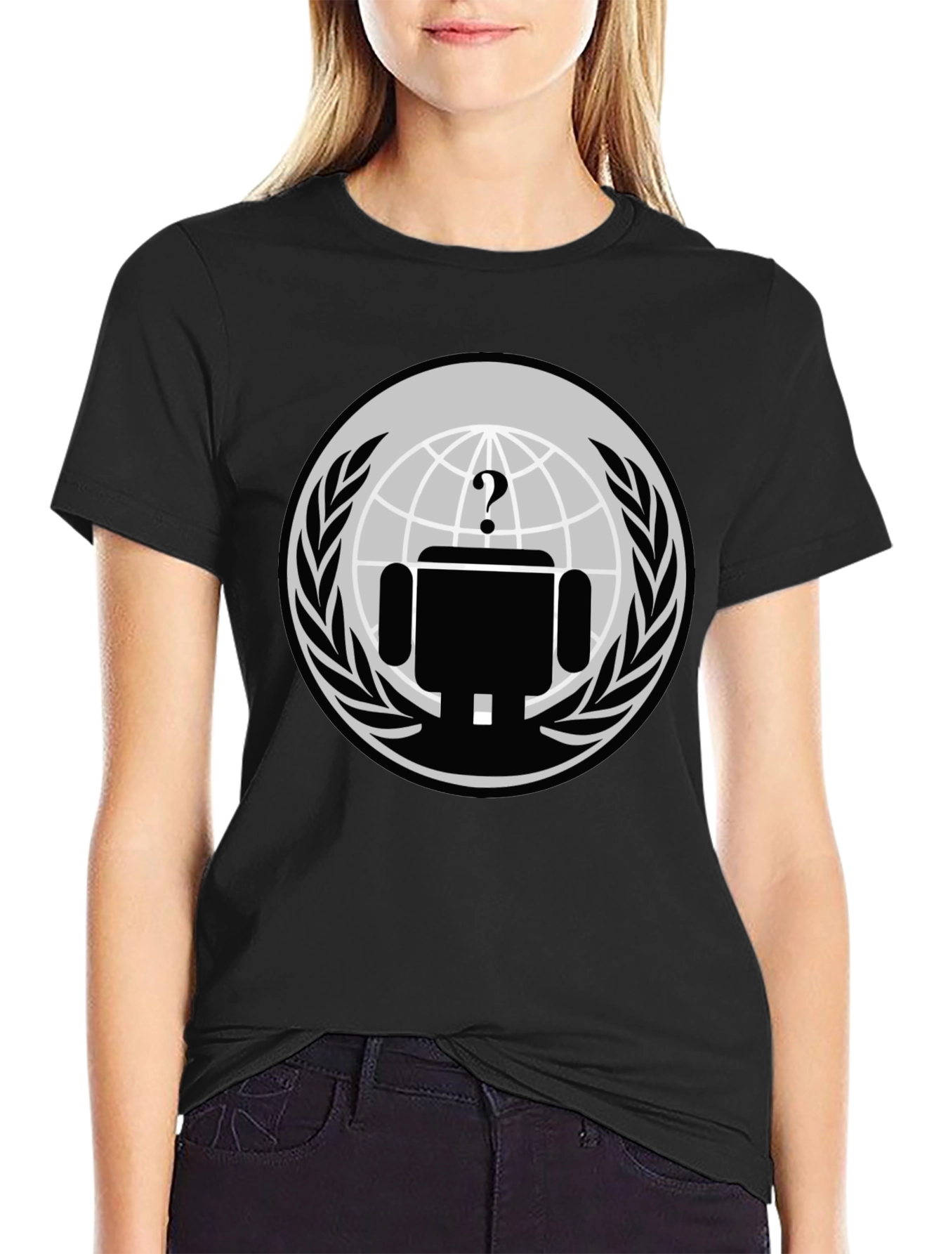 Mystery Android T-Shirt - Black Graphic Tee