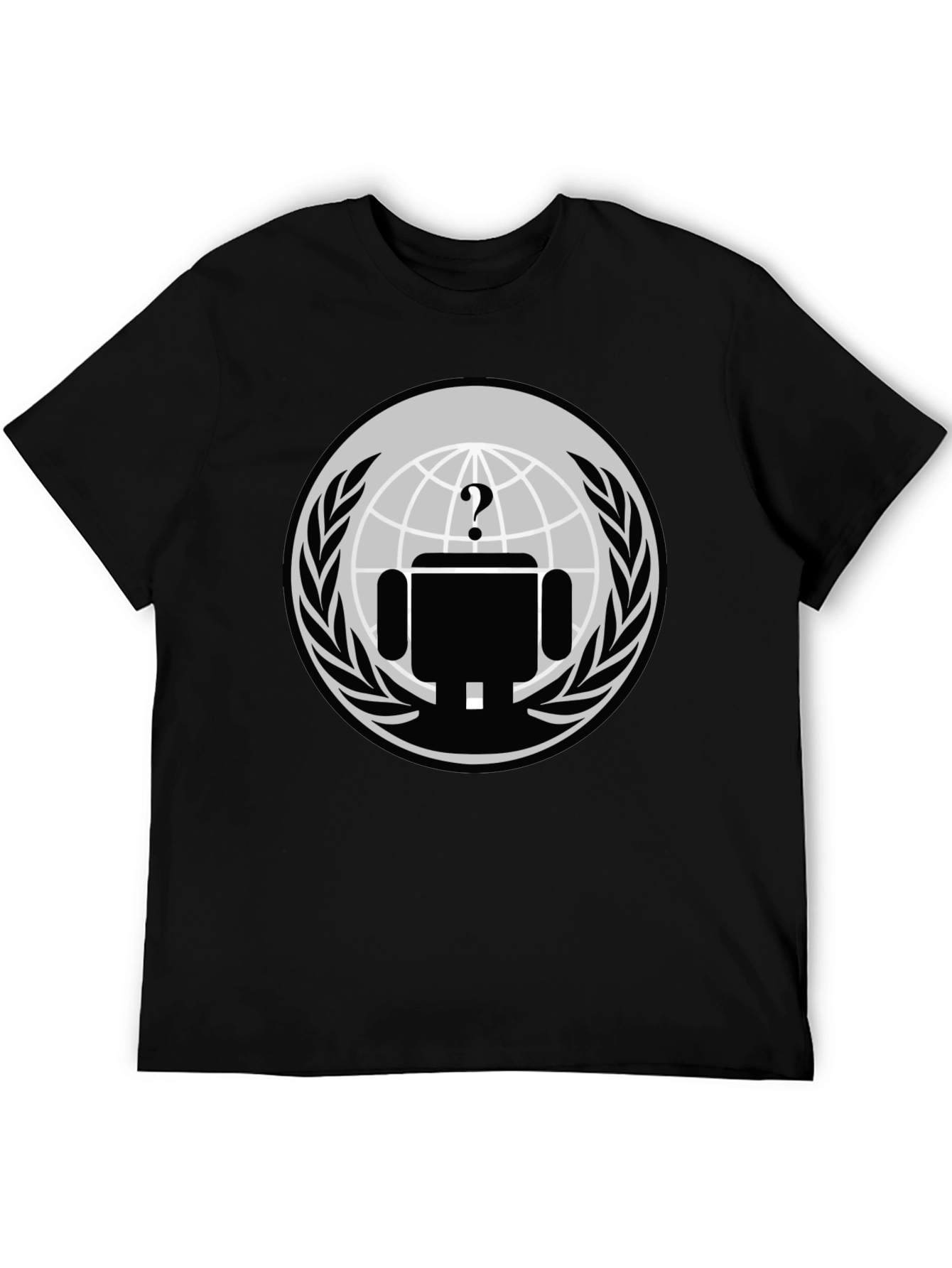 Mystery Android T-Shirt - Black Graphic Tee