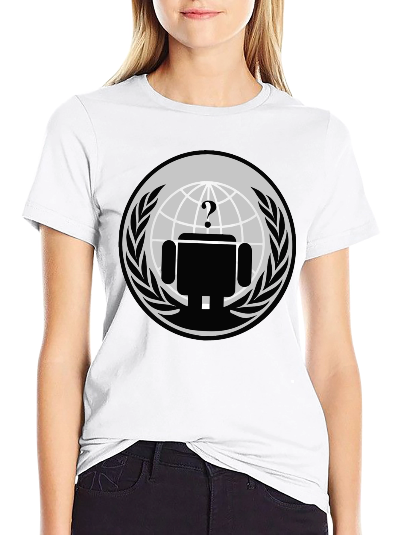 Mystery Android T-Shirt - Black Graphic Tee