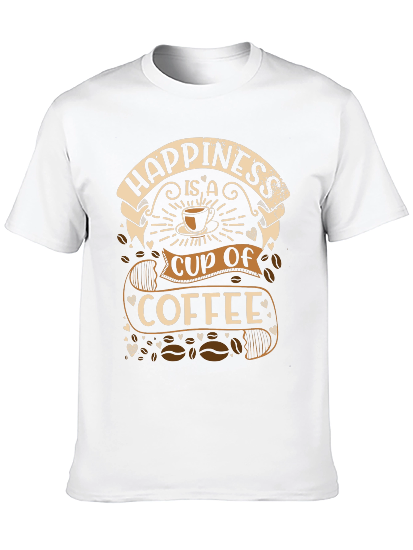 Happiness is a Cup of Coffee Graphic T-Shirt