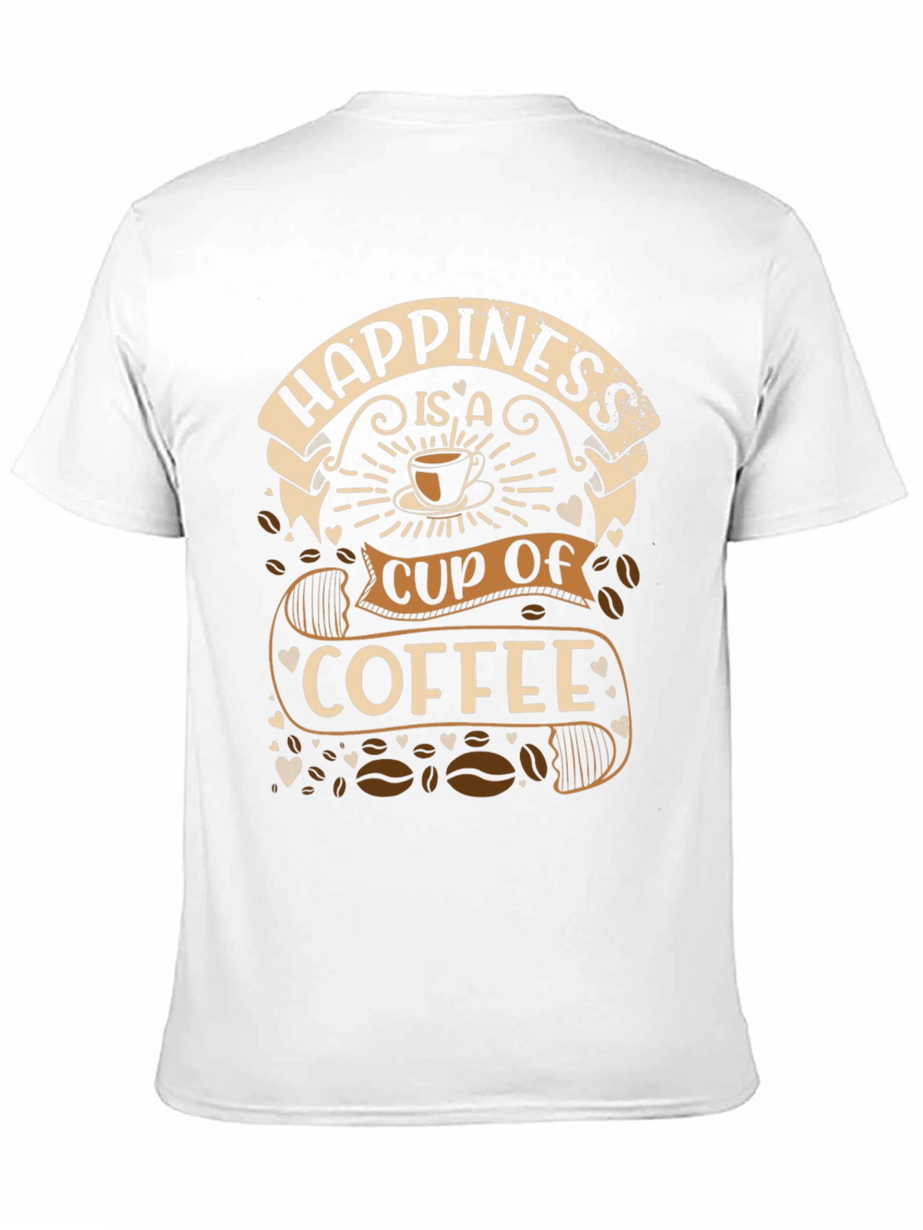 Happiness is a Cup of Coffee Graphic T-Shirt