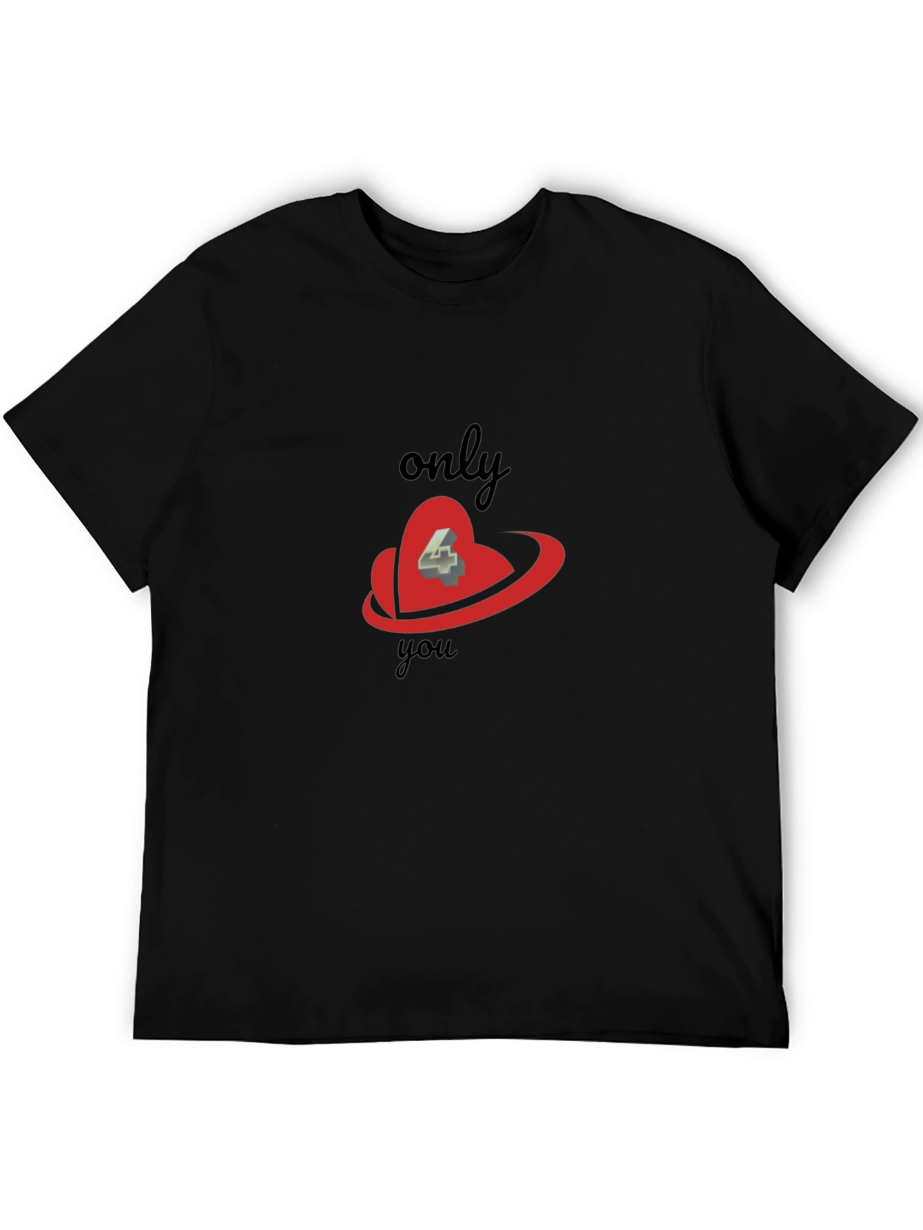 Only 4 You Graphic Black Tee