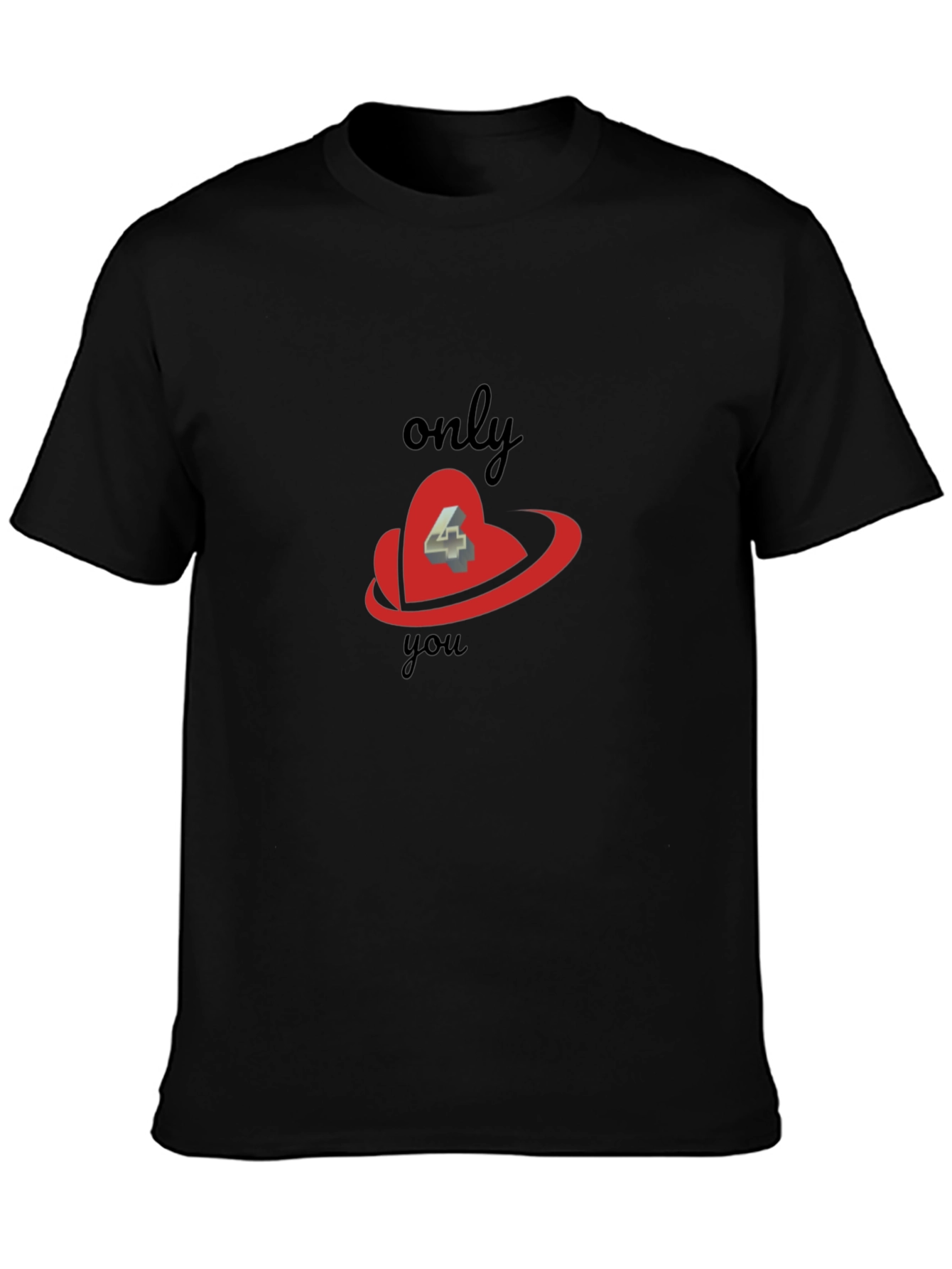 Only 4 You Graphic Black Tee