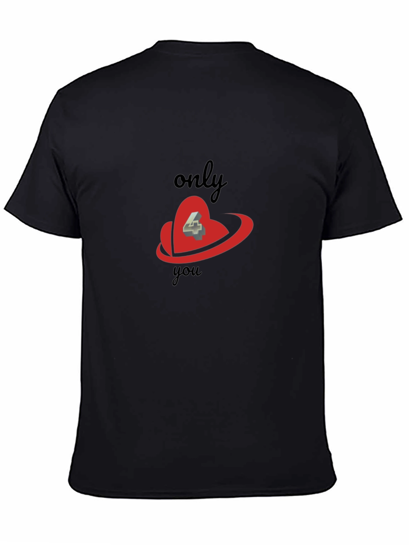 Only 4 You Graphic Black Tee