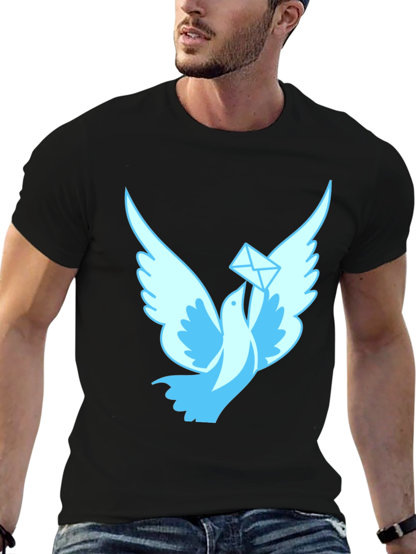 Dove Messenger Black T-Shirt