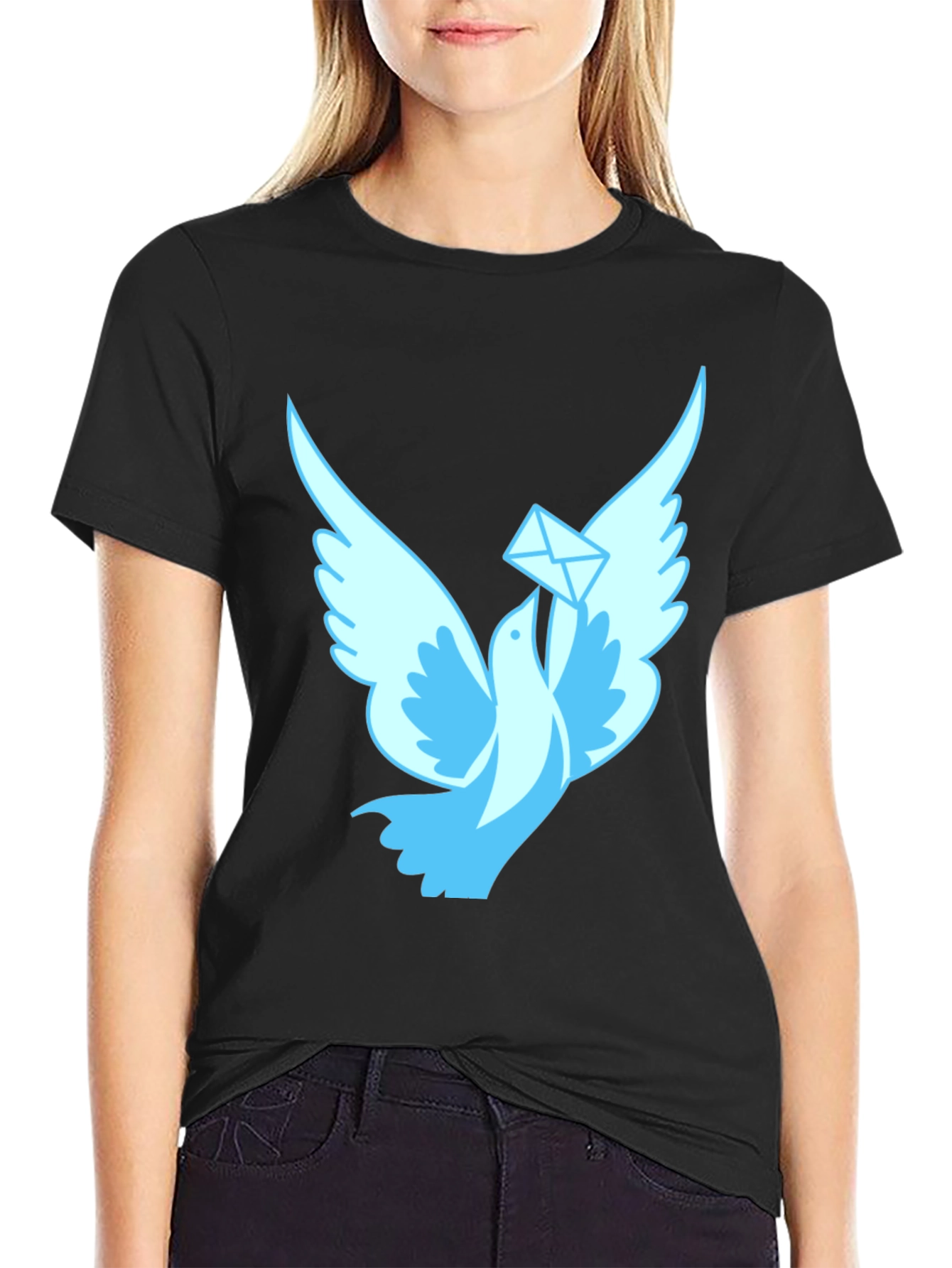 Dove Messenger Black T-Shirt