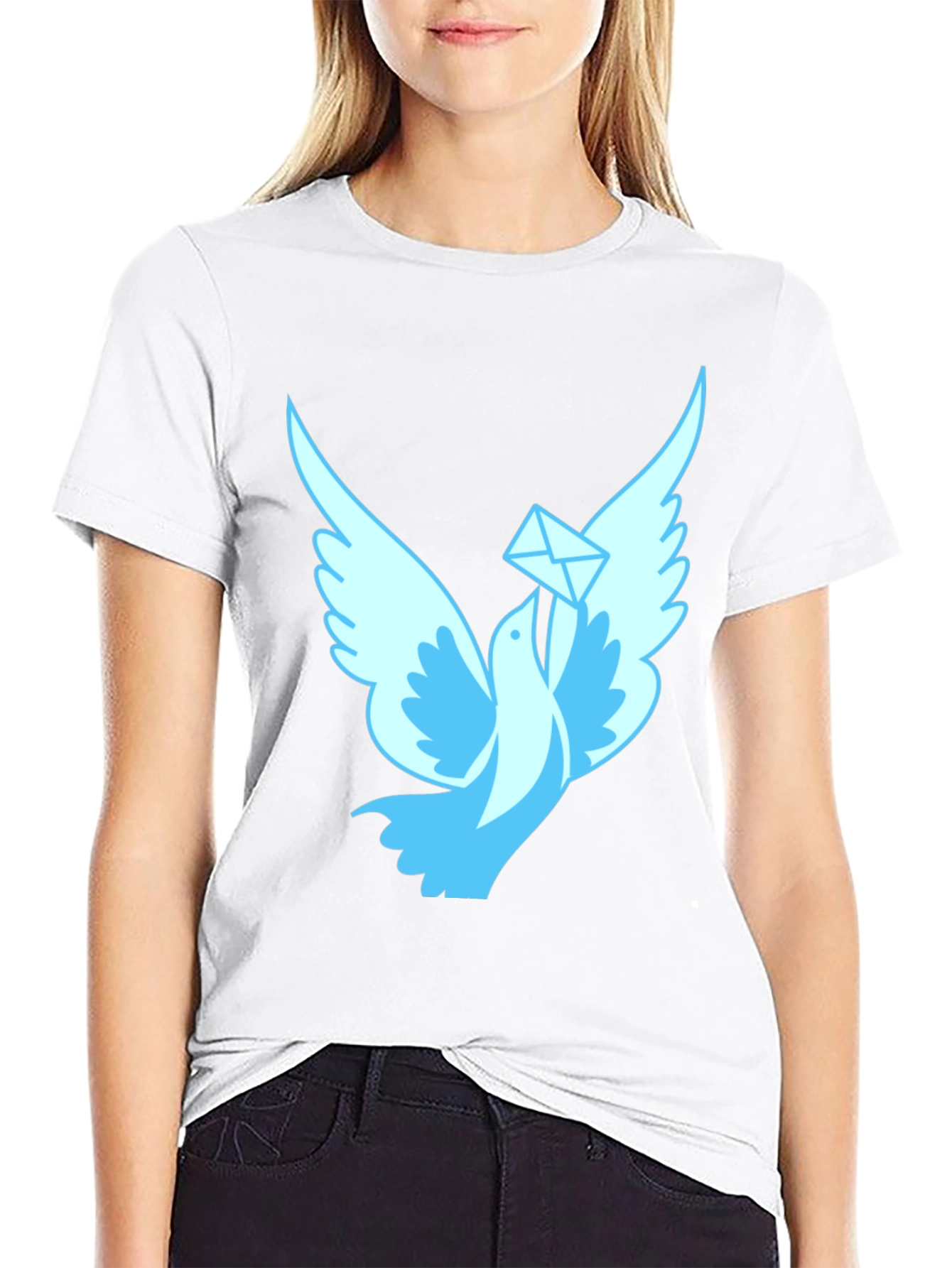 Dove Messenger Black T-Shirt