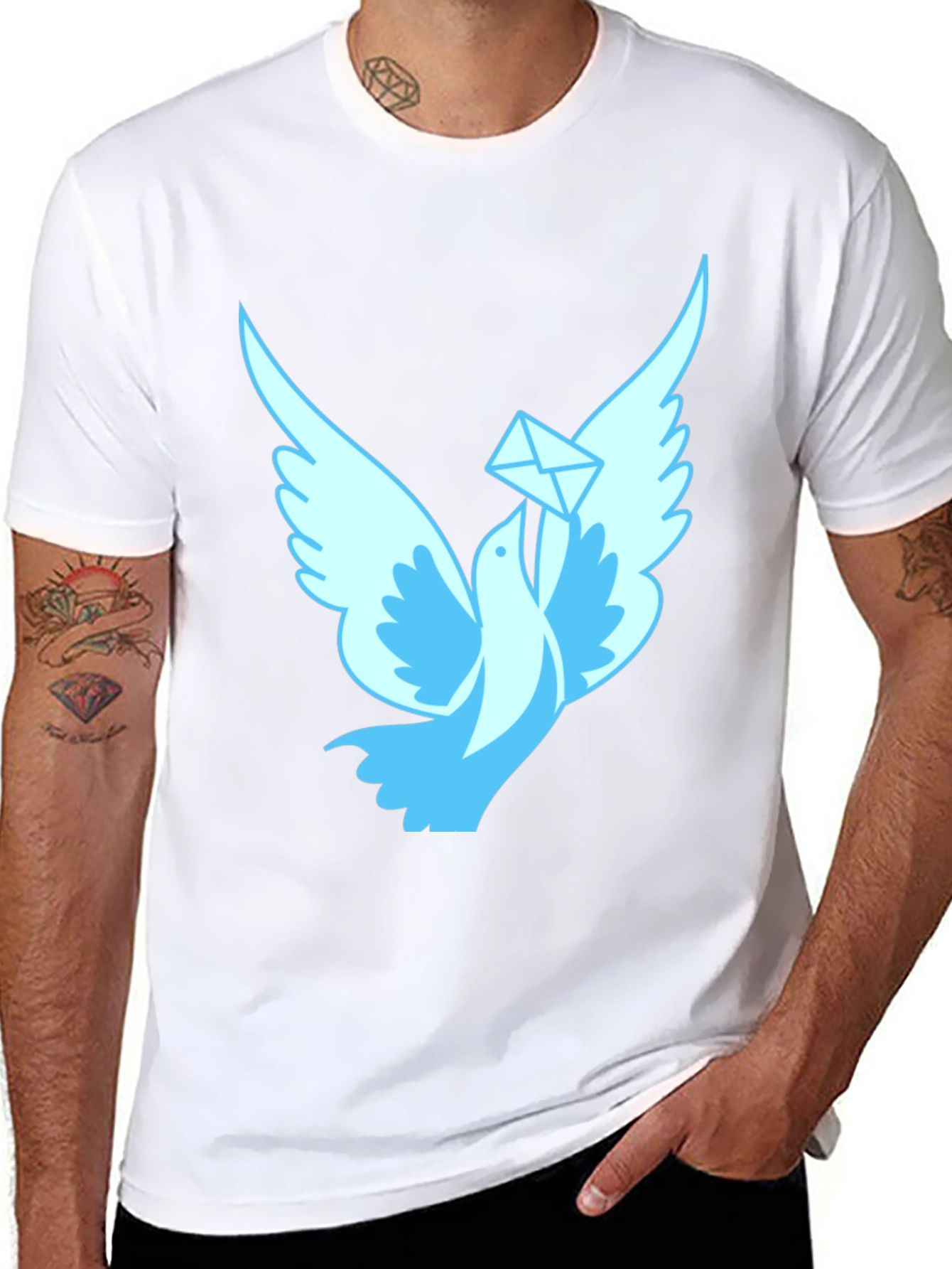Dove Messenger Black T-Shirt