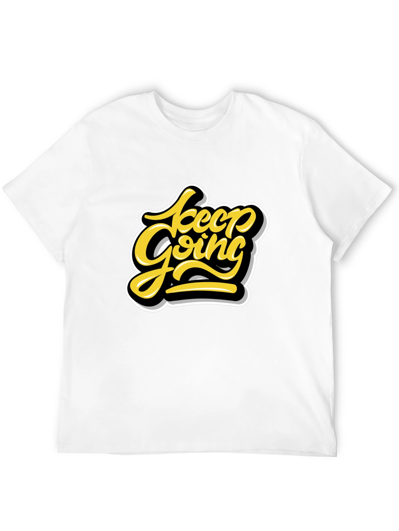 Keep Going Graphic Tee - Motivational Black T-Shirt