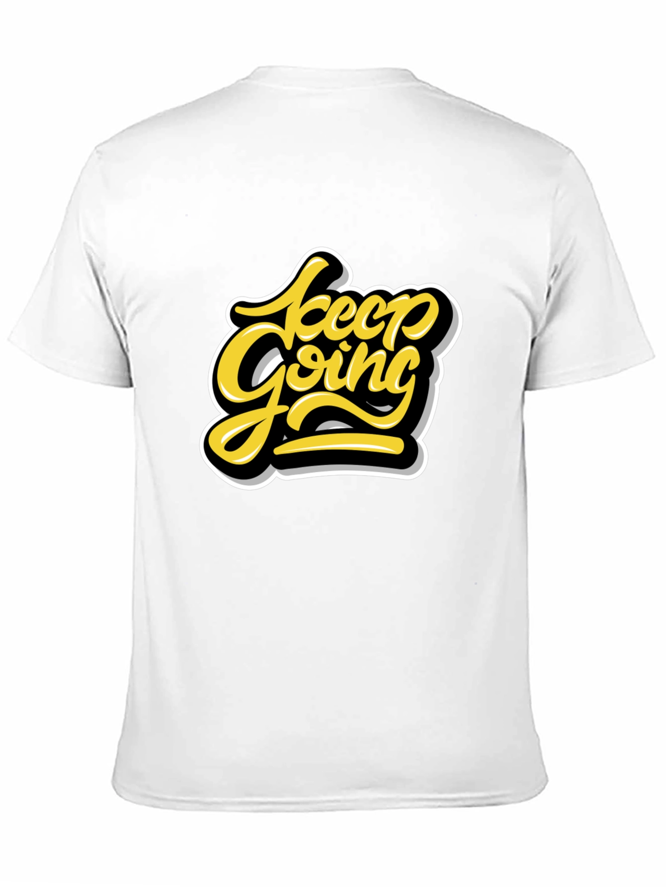 Keep Going Graphic Tee - Motivational Black T-Shirt