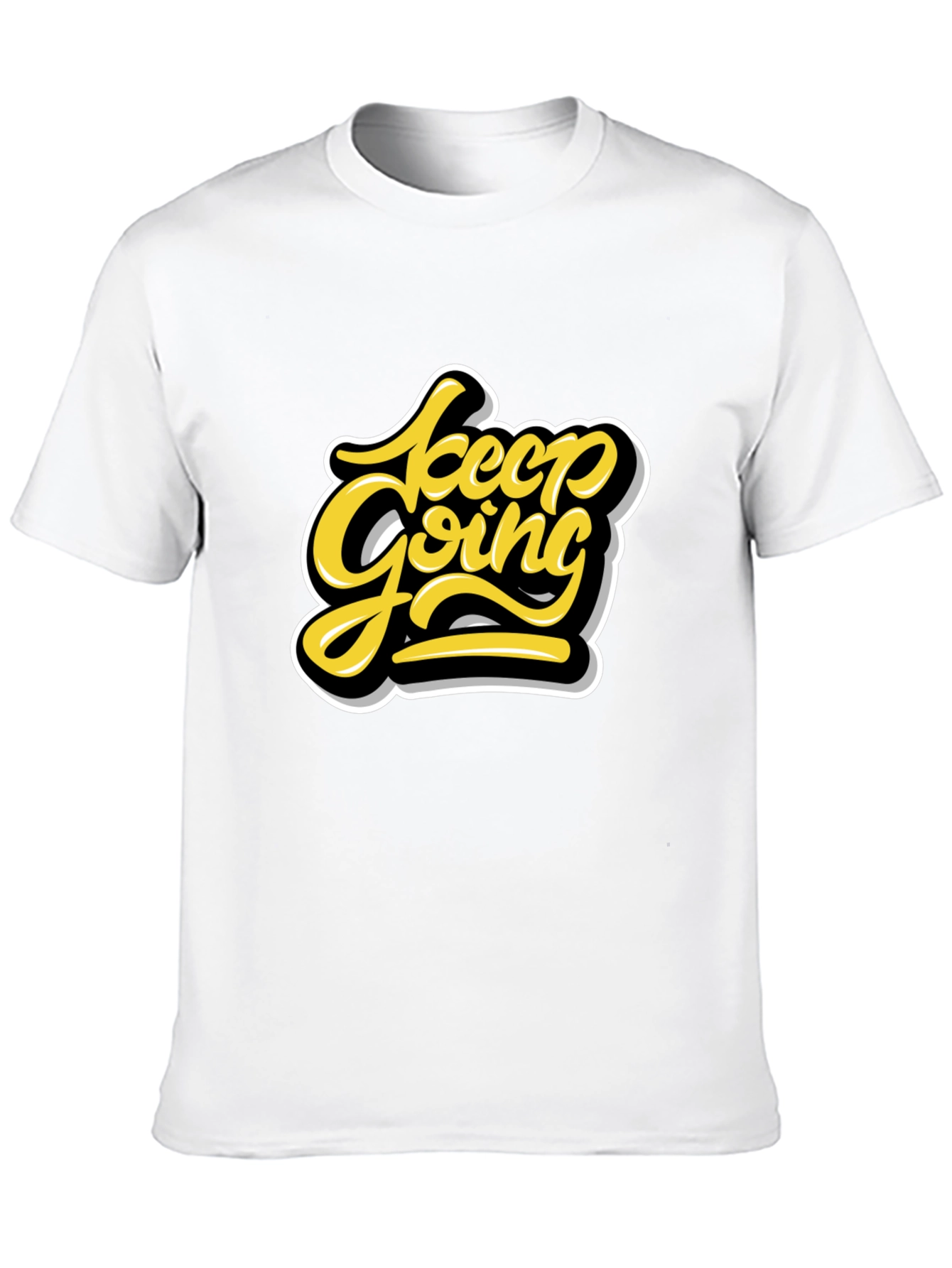 Keep Going Graphic Tee - Motivational Black T-Shirt