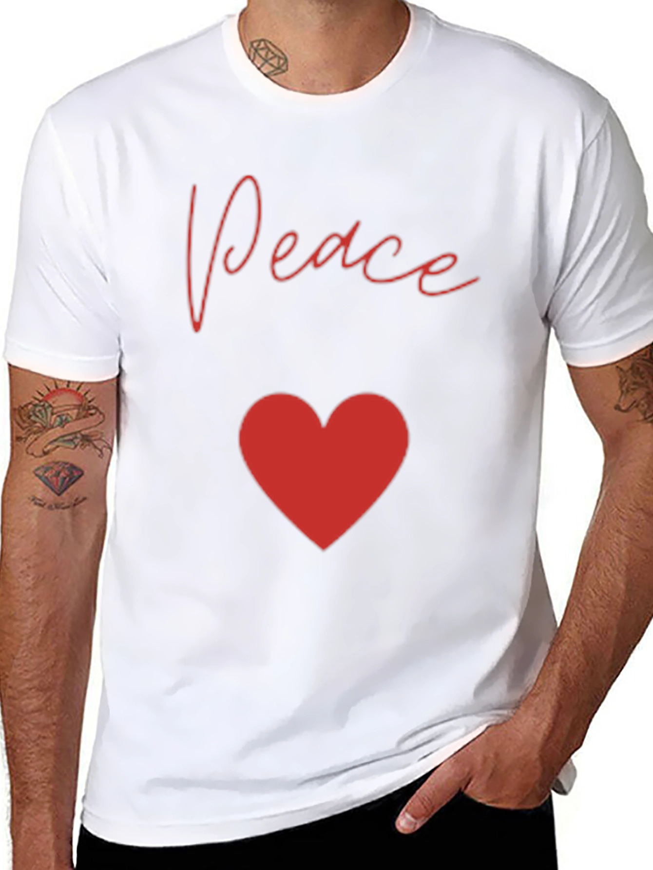 Peace & Love Graphic T-Shirt