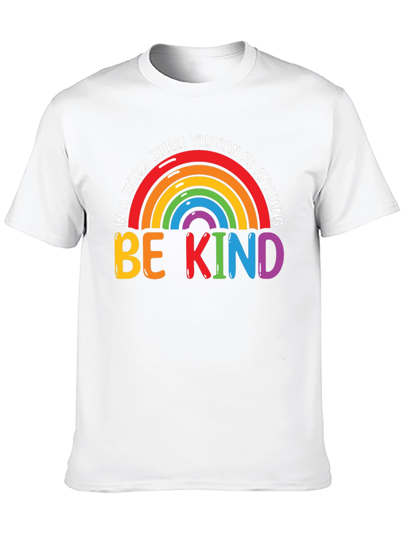 Be Kind Rainbow Graphic Tee - Black