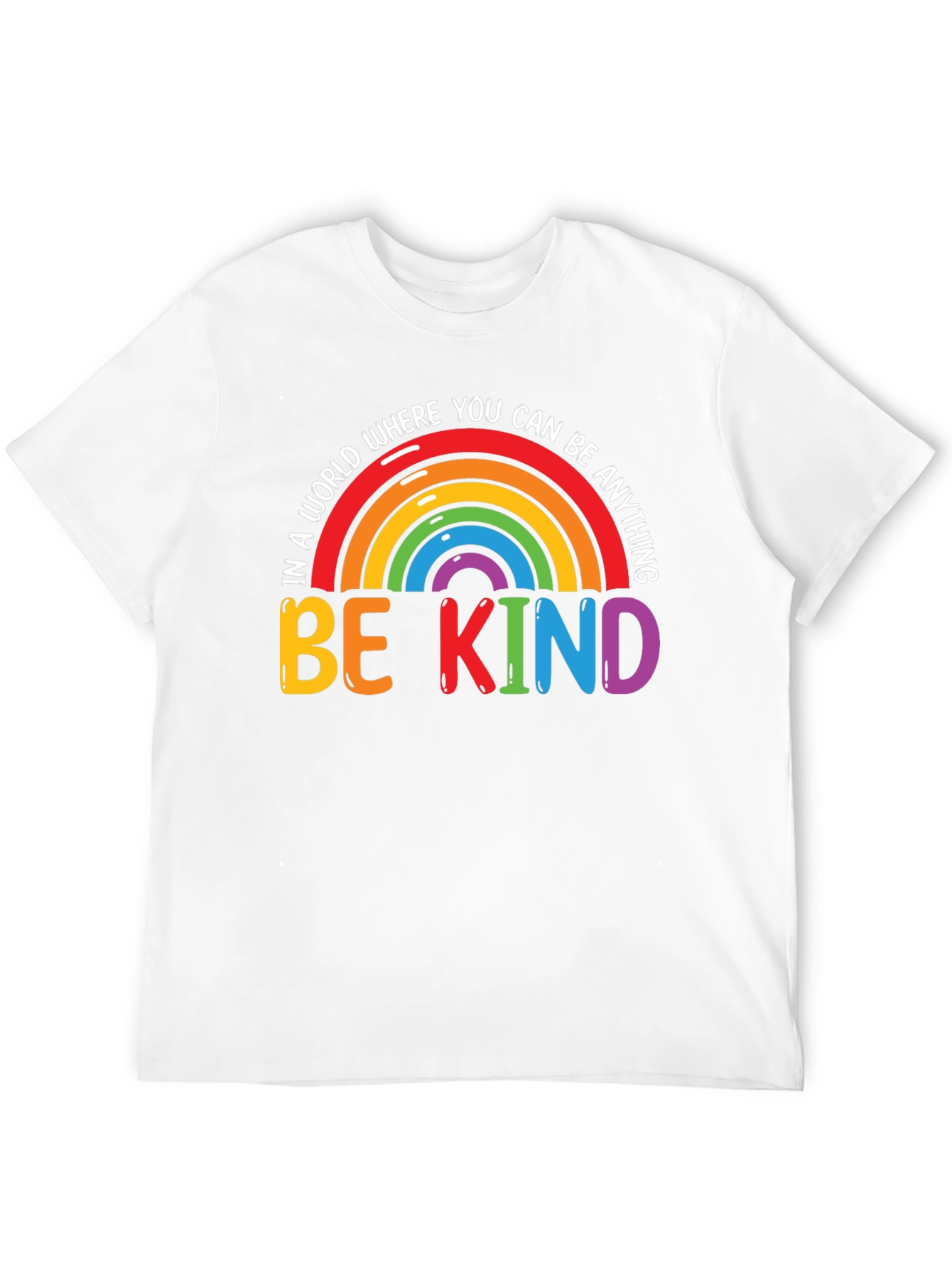 Be Kind Rainbow Graphic Tee - Black