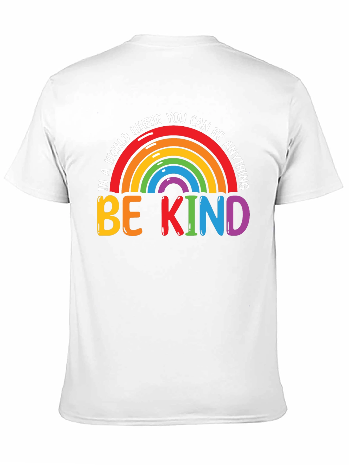 Be Kind Rainbow Graphic Tee - Black