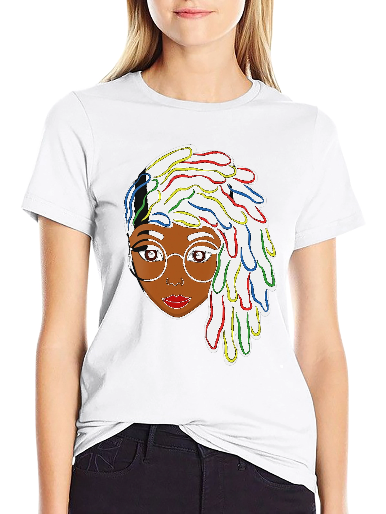 Funky Dreadlocks Afro Woman Graphic T-Shirt