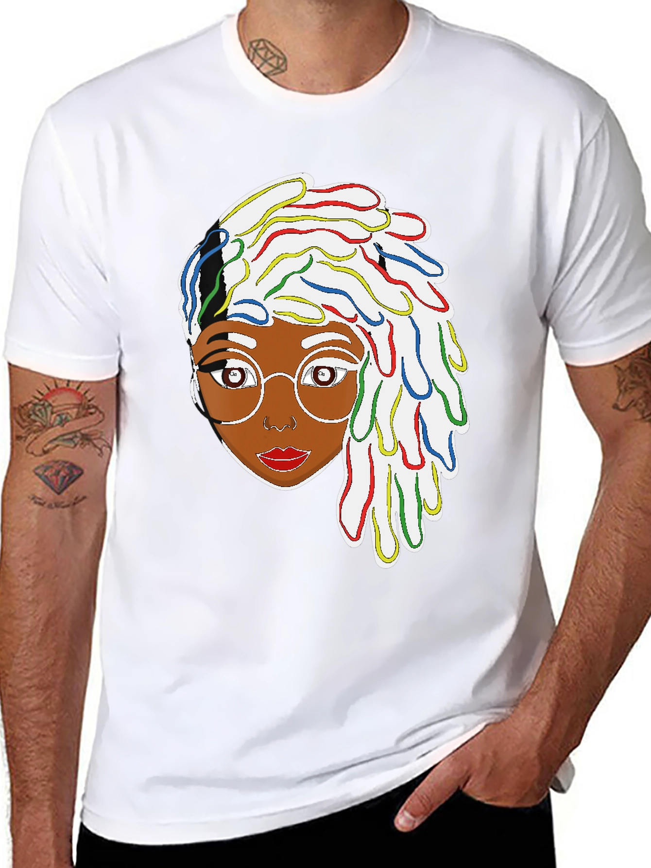 Funky Dreadlocks Afro Woman Graphic T-Shirt