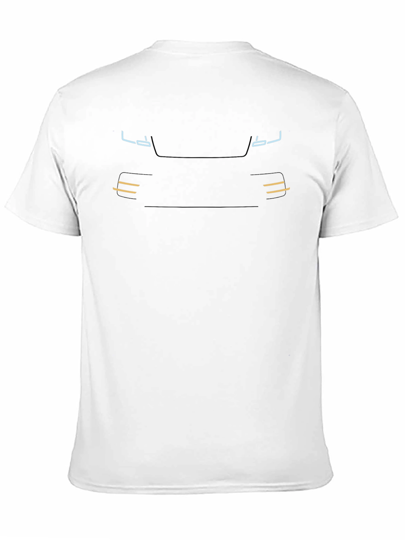 Modern Car Front Graphic Tee - Black