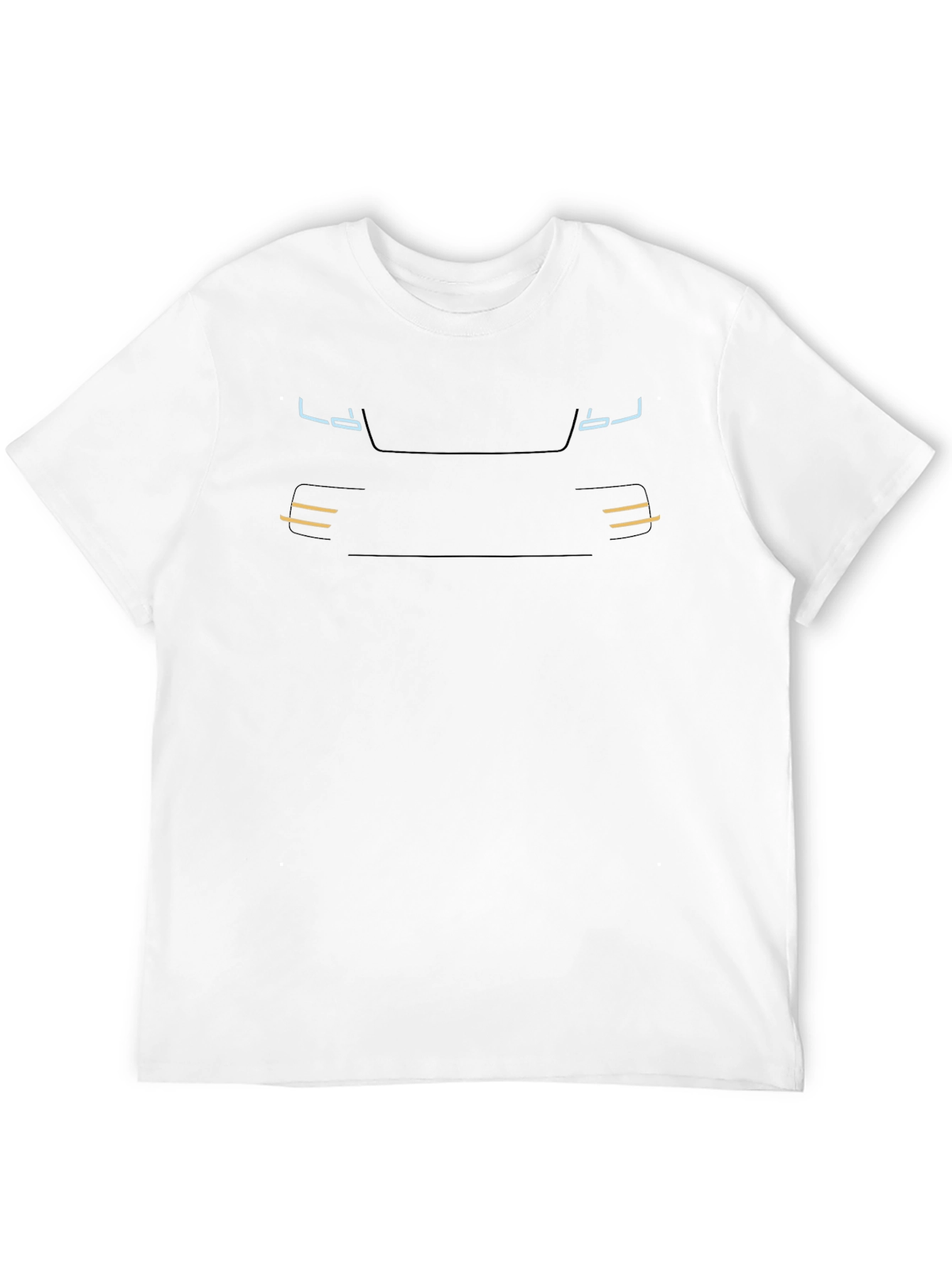 Modern Car Front Graphic Tee - Black