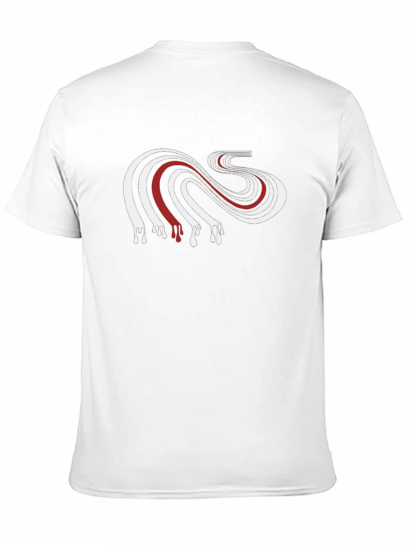 Abstract Drip Tee - Black Cotton Graphic T-Shirt