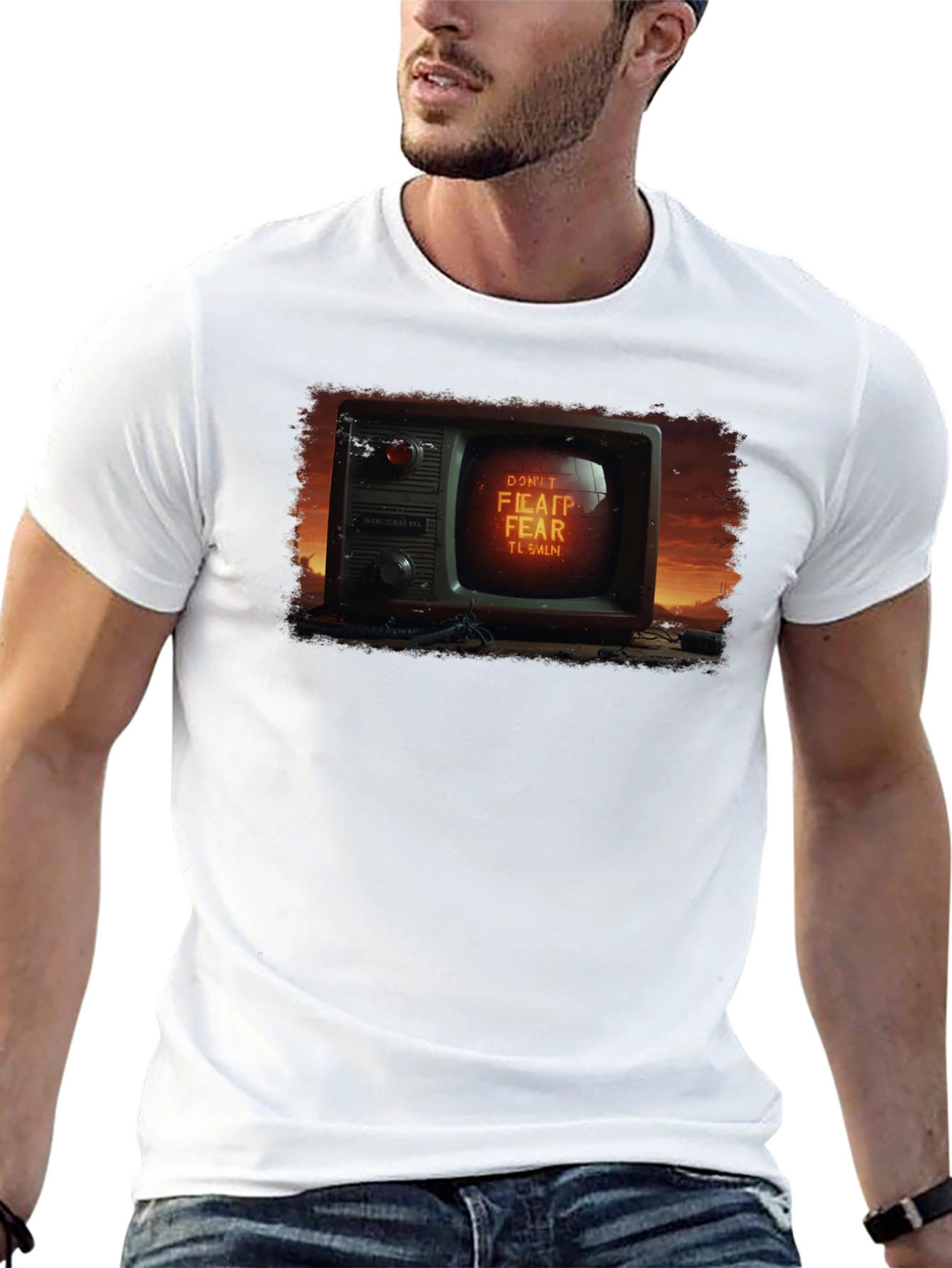 Retro Dont Fear TV Graphic Tee