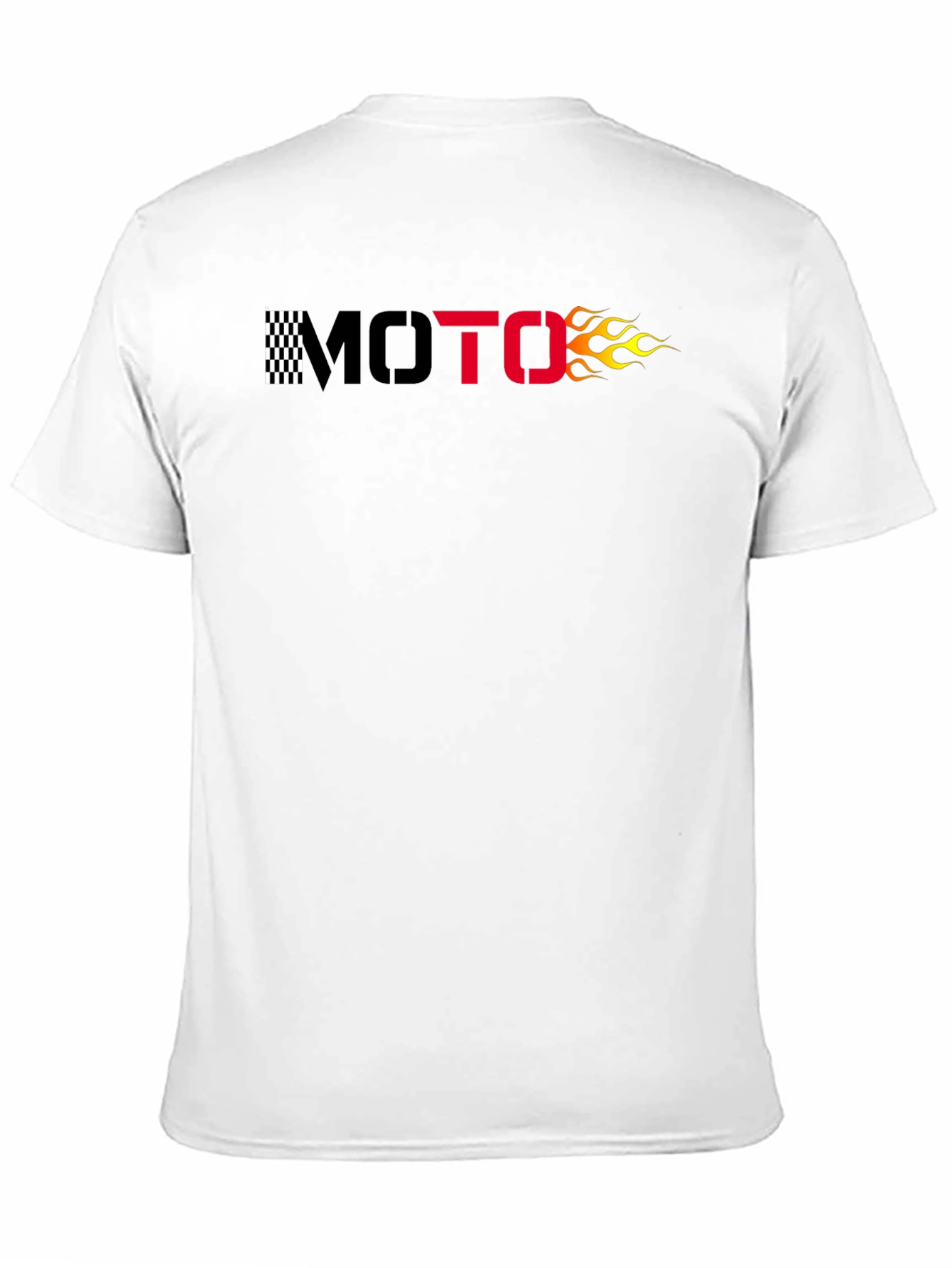Moto Flames Graphic T-Shirt - Black