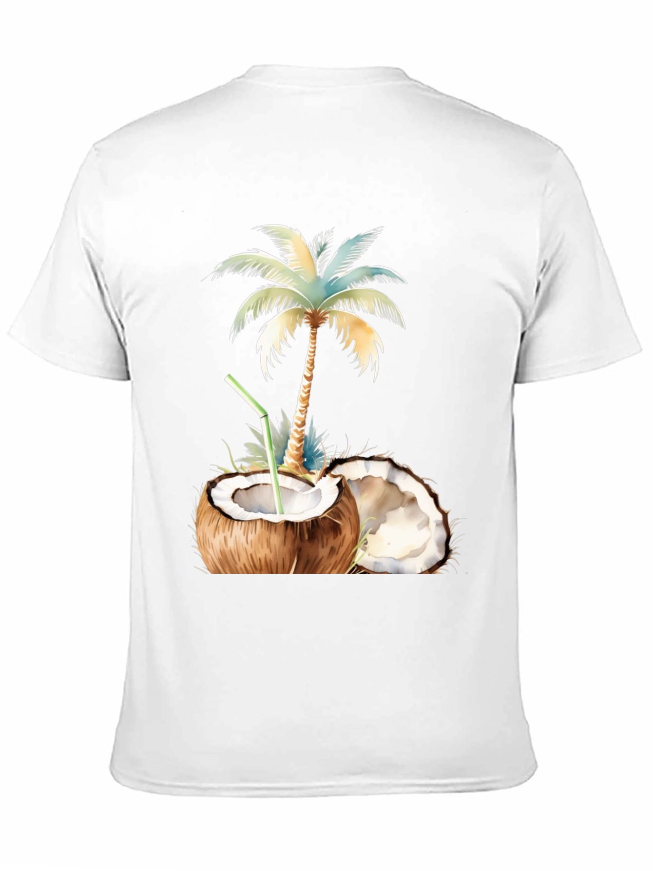 Tropical Coconut Palm Tree Graphic T-Shirt