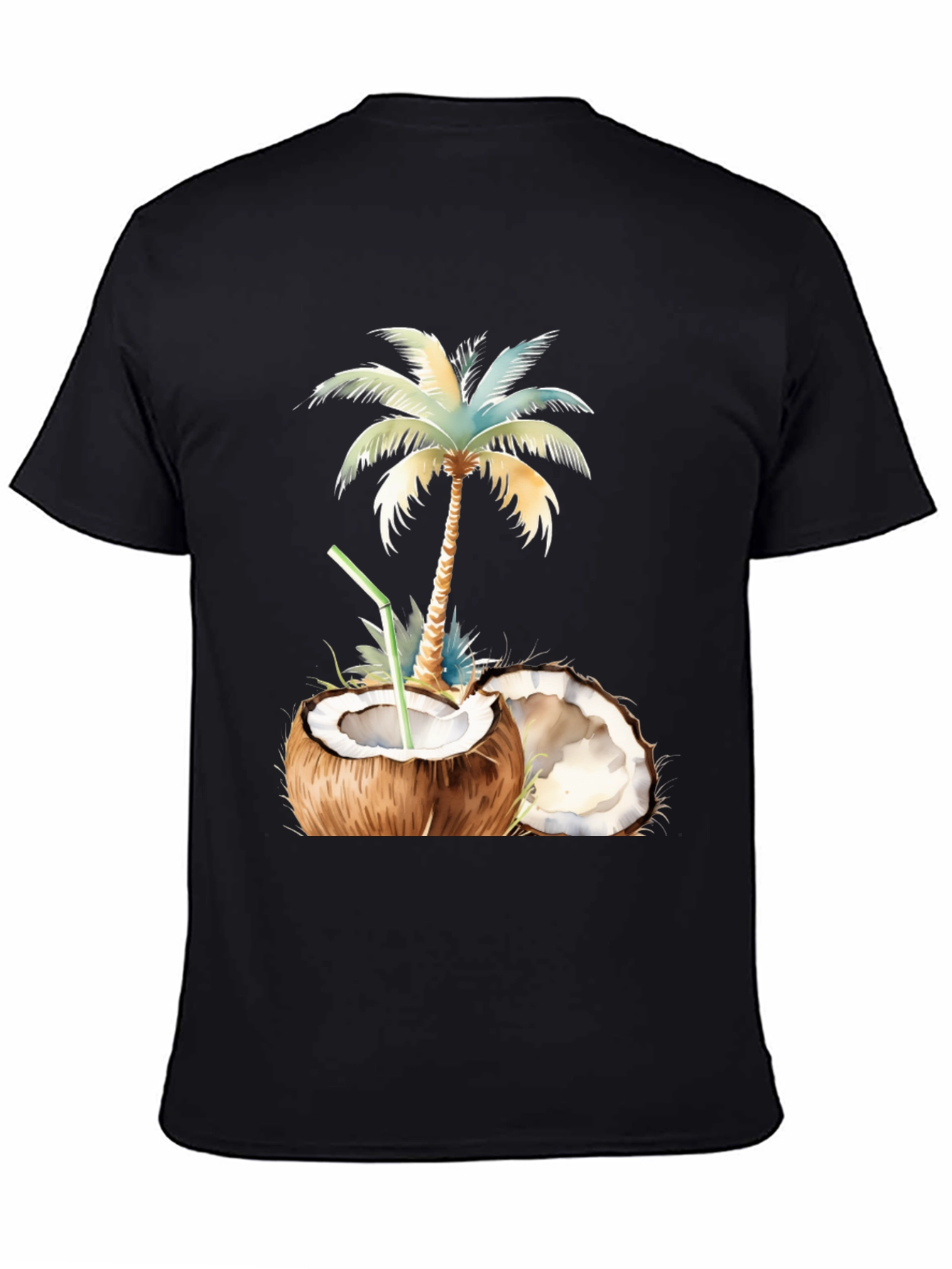 Tropical Coconut Palm Tree Graphic T-Shirt
