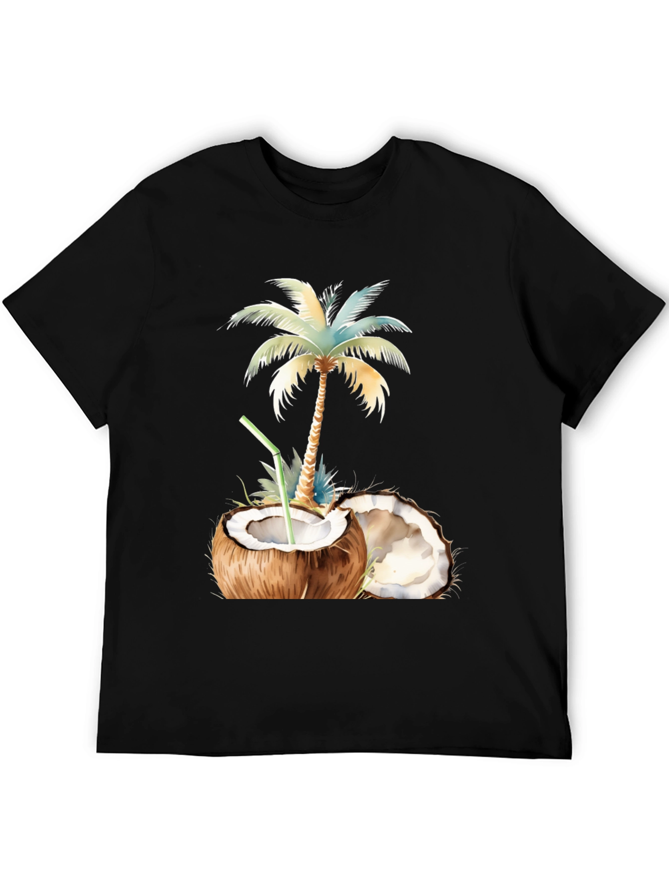 Tropical Coconut Palm Tree Graphic T-Shirt