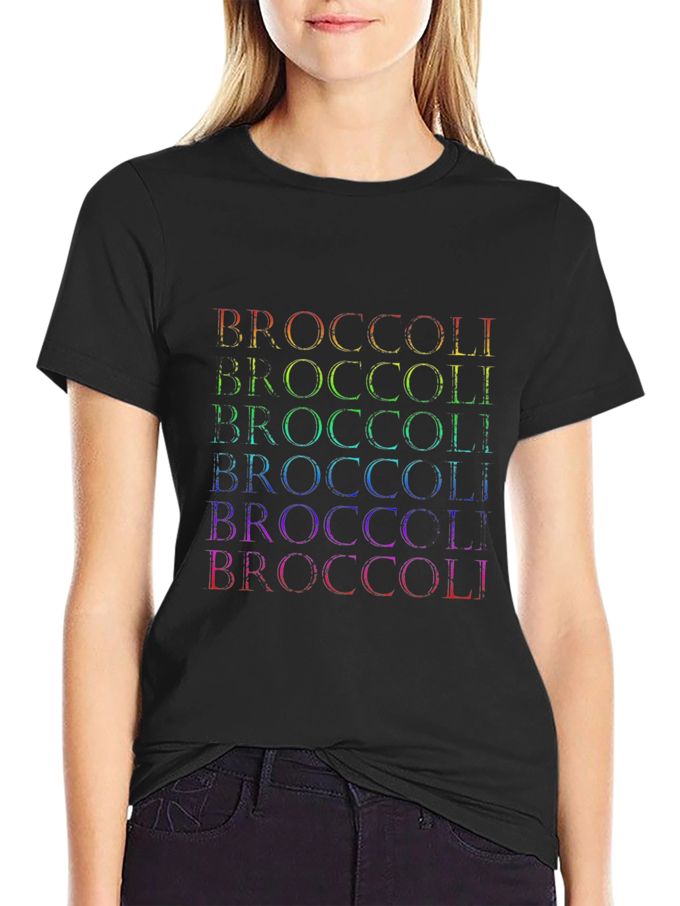 Rainbow Broccoli Graphic T-Shirt