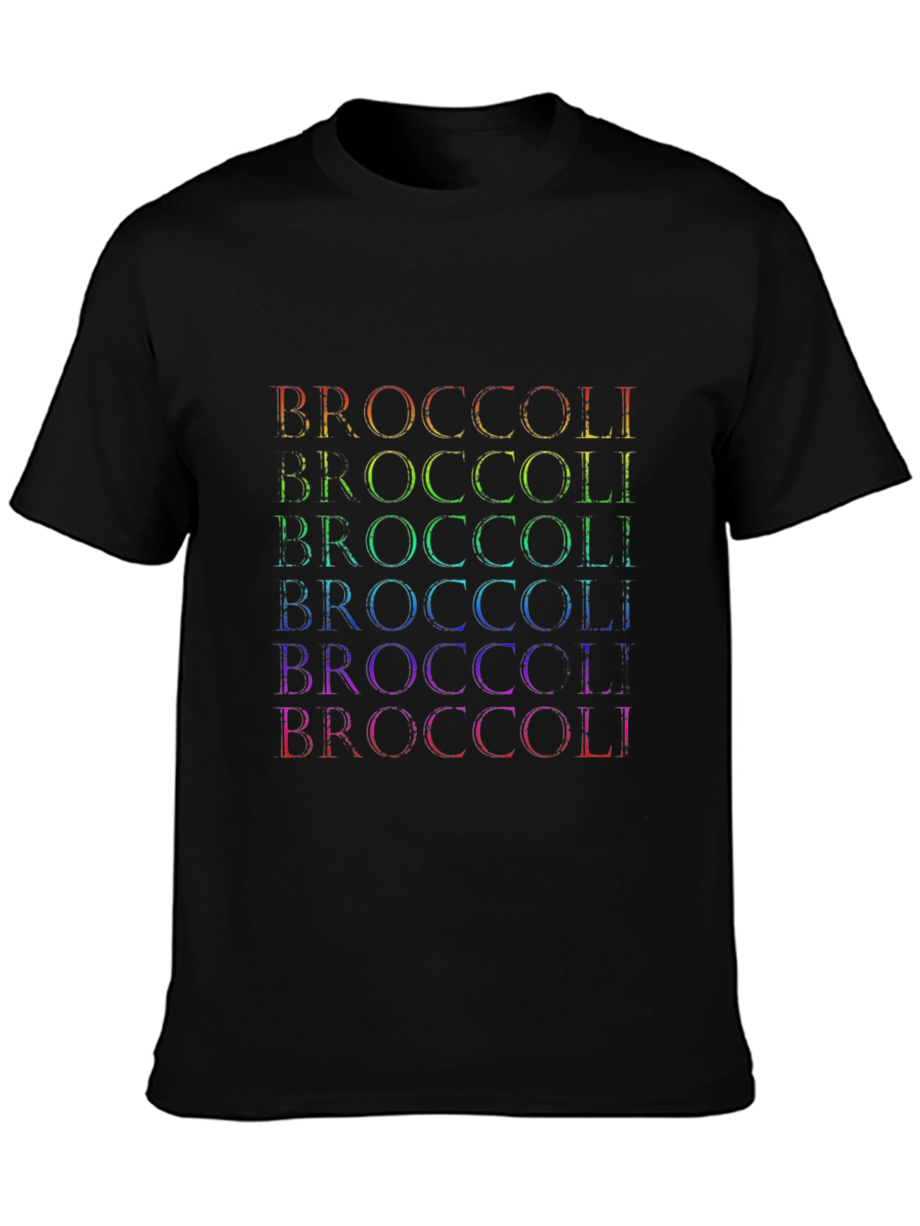 Rainbow Broccoli Graphic T-Shirt