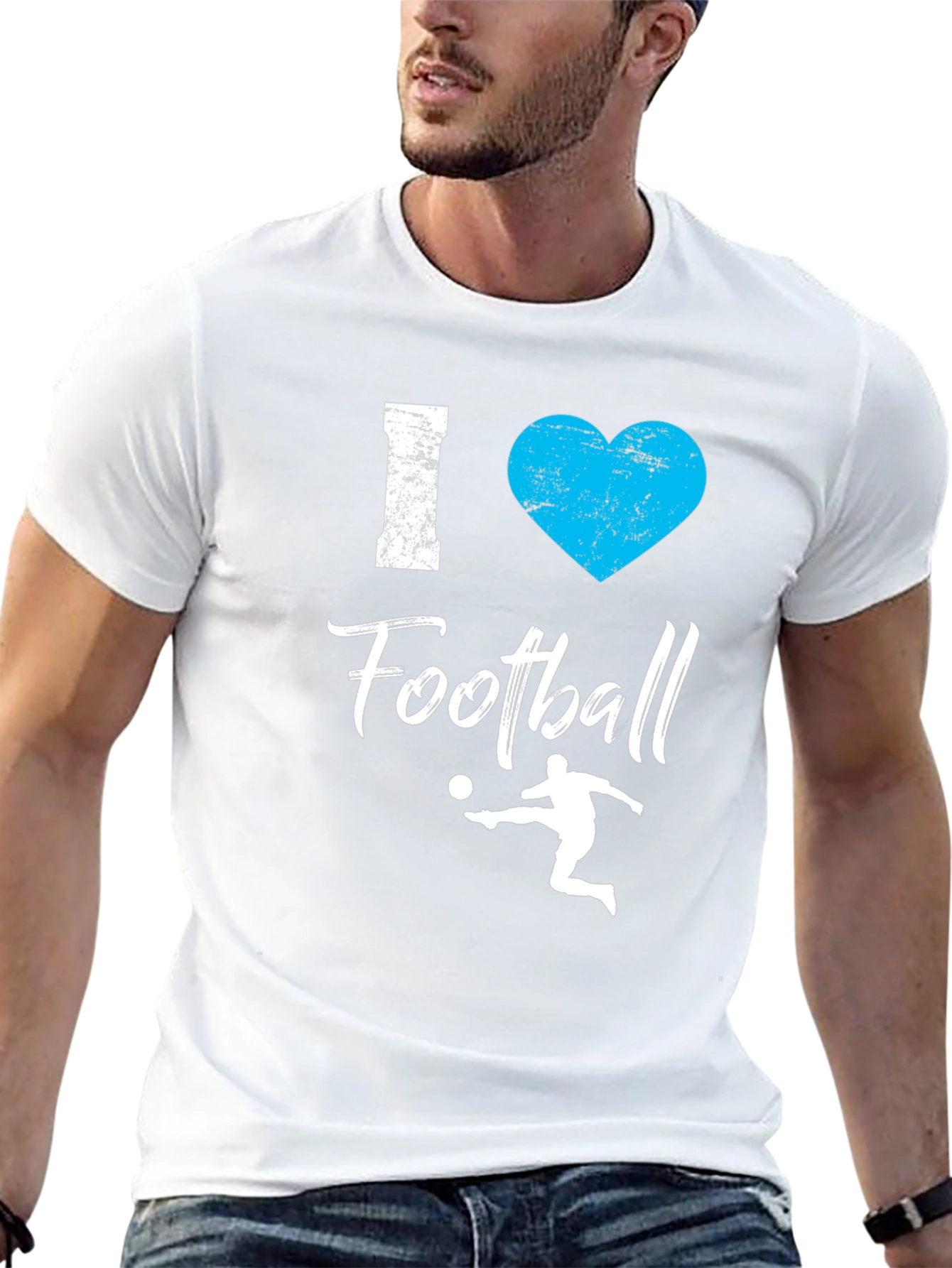 I Love Football T-Shirt - Graphic Tee