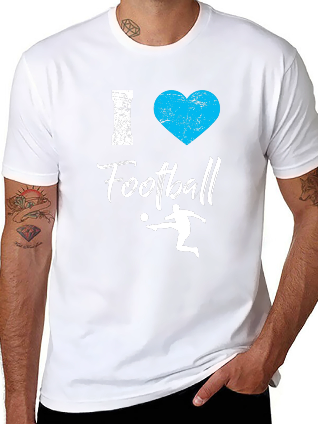 I Love Football T-Shirt - Graphic Tee