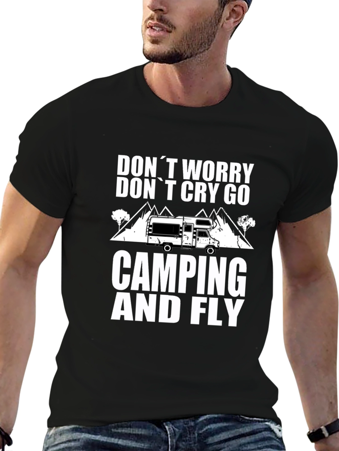Camping & Fly T-Shirt: Worry-Free Outdoor Adventure