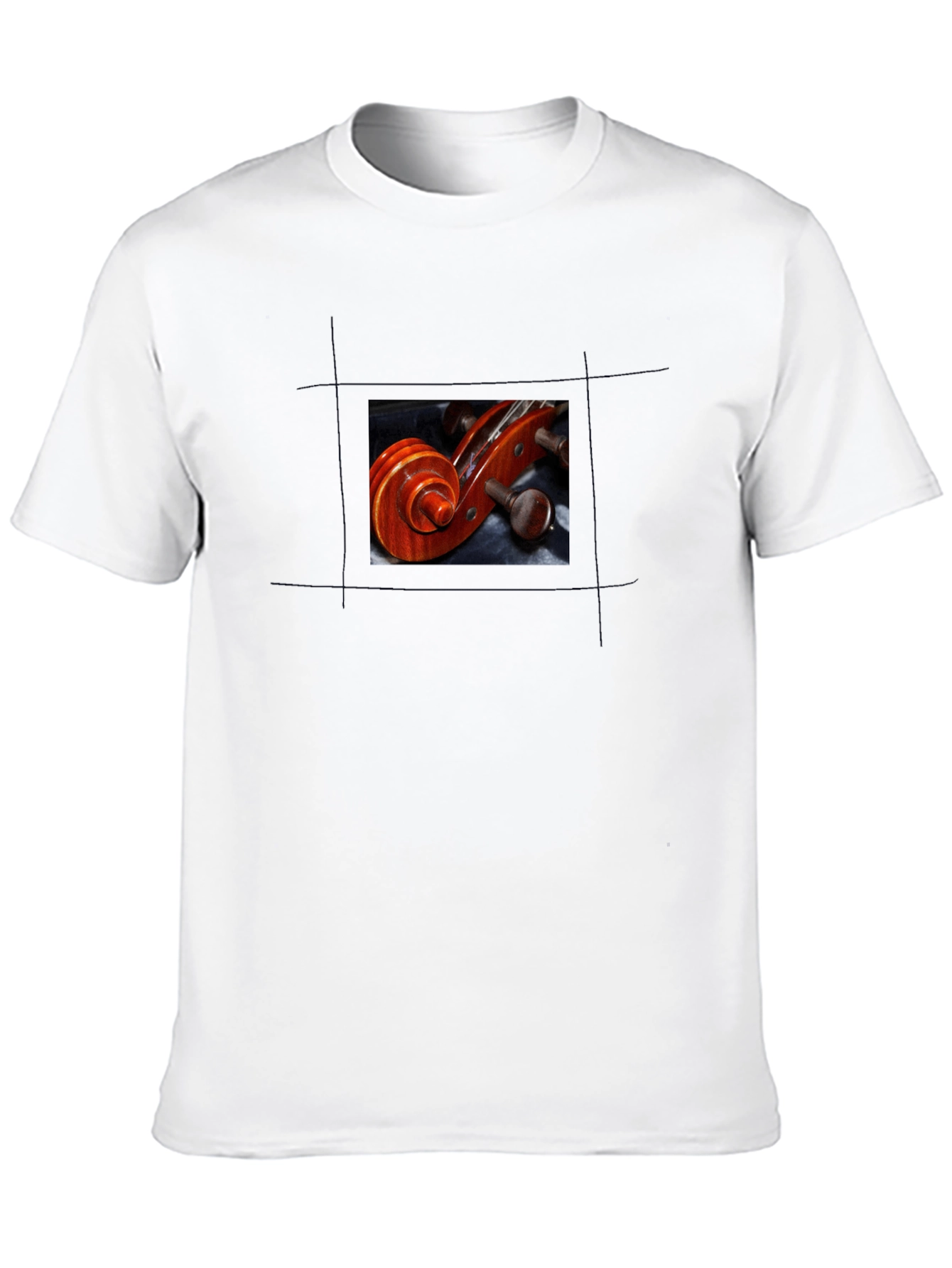 Violin Scroll Graphic Tee - Musicians Style