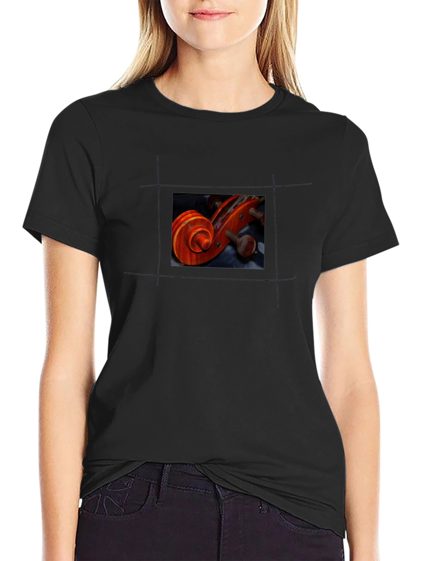 Violin Scroll Graphic Tee - Musicians Style