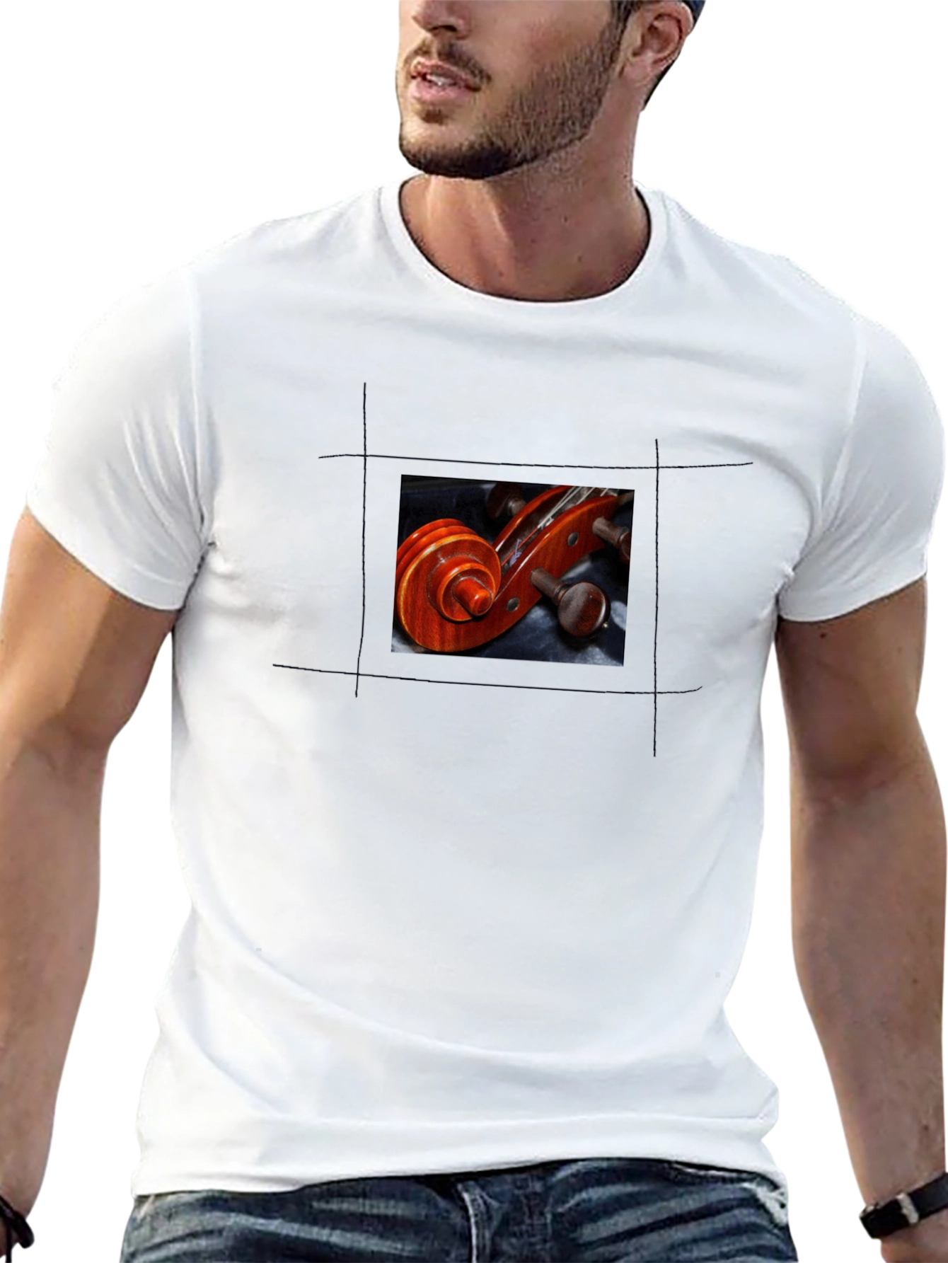 Violin Scroll Graphic Tee - Musicians Style