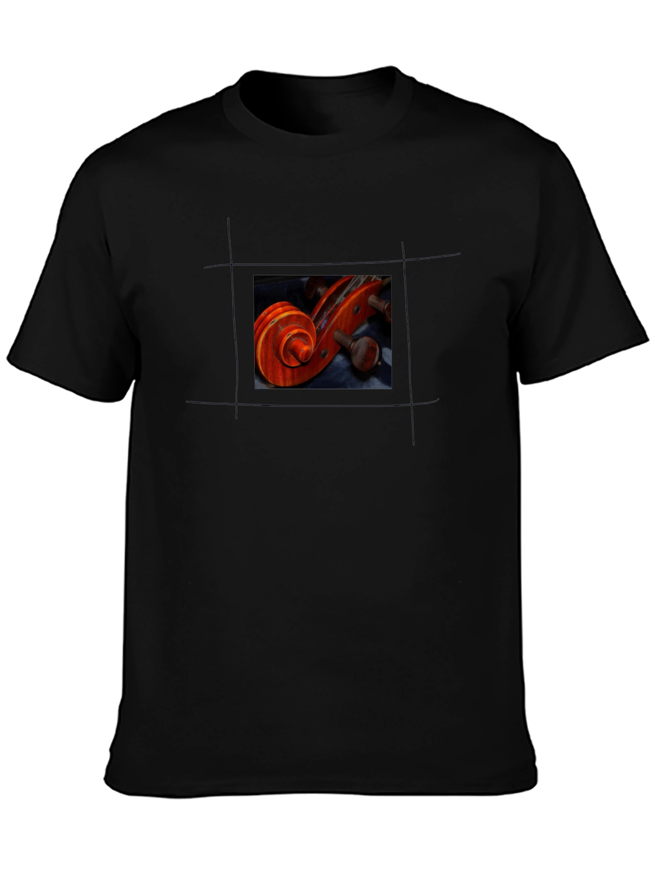 Violin Scroll Graphic Tee - Musicians Style