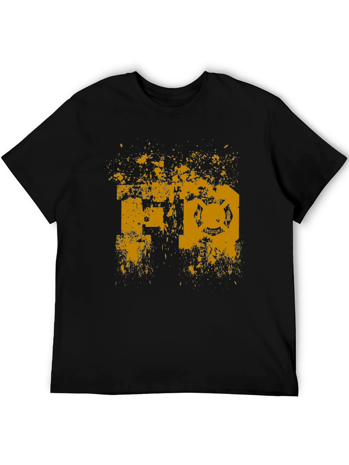 FD Rescue Black T-Shirt - Fire Department