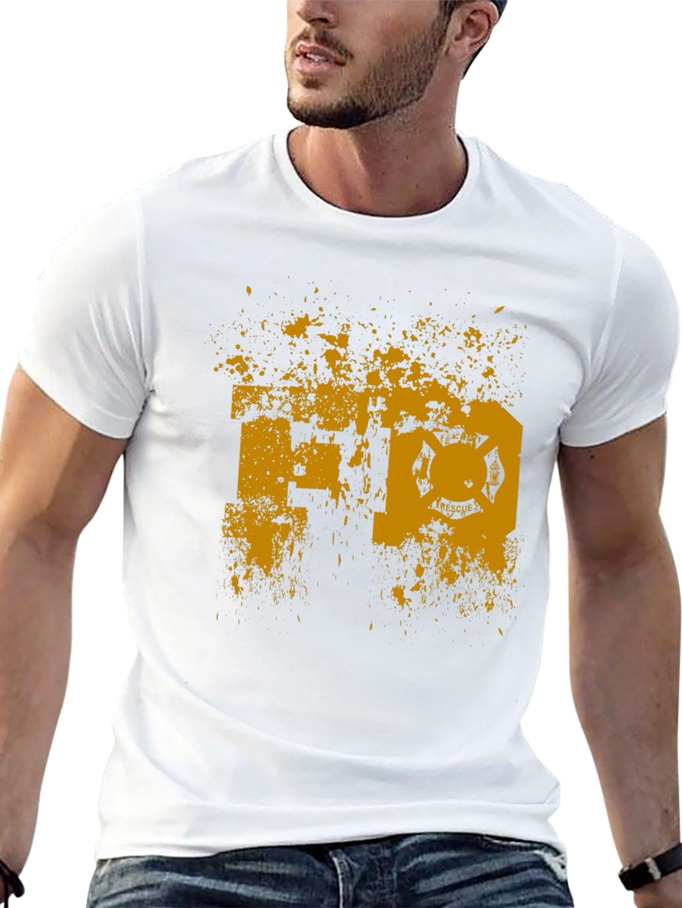 FD Rescue Black T-Shirt - Fire Department