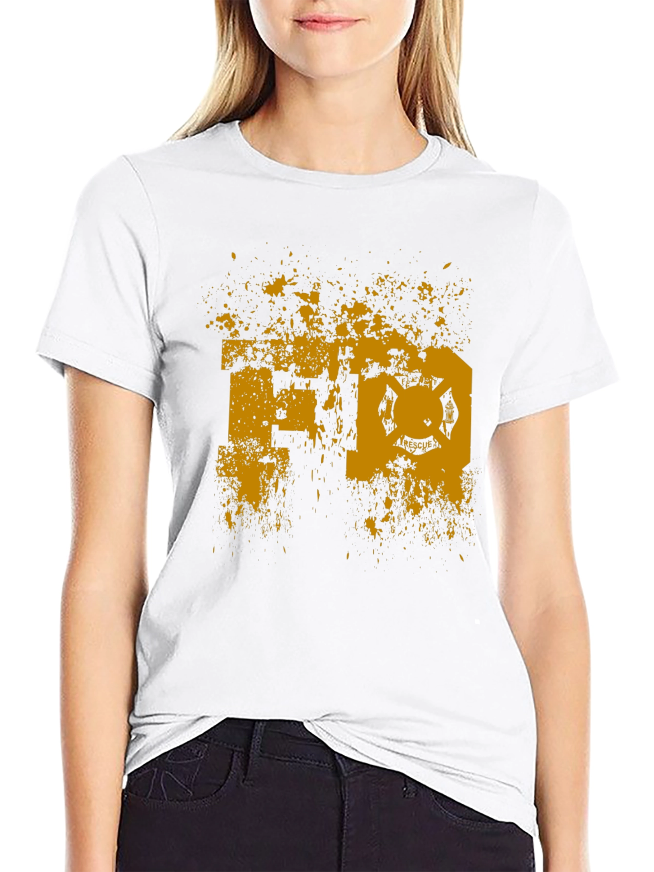 FD Rescue Black T-Shirt - Fire Department
