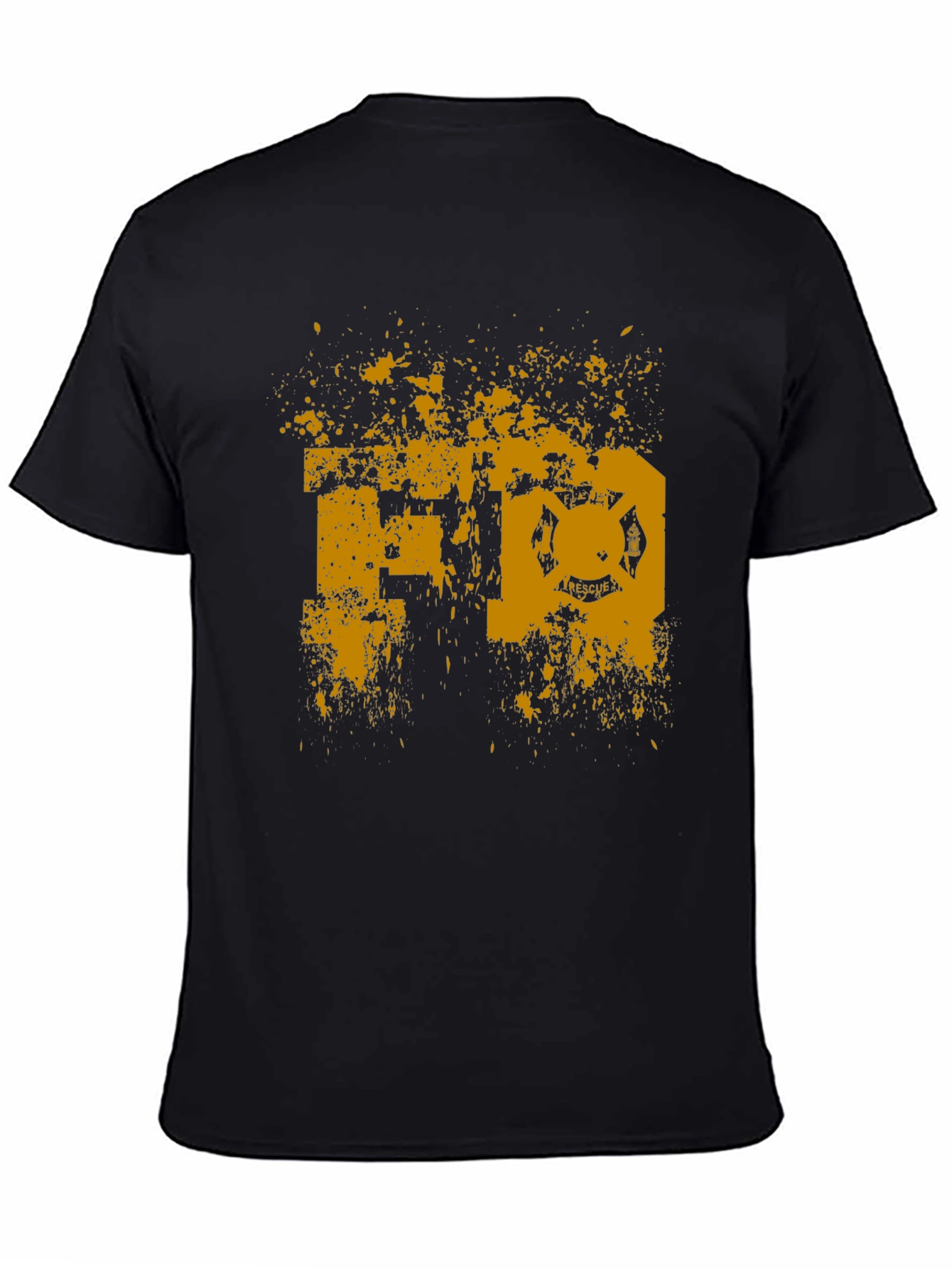 FD Rescue Black T-Shirt - Fire Department