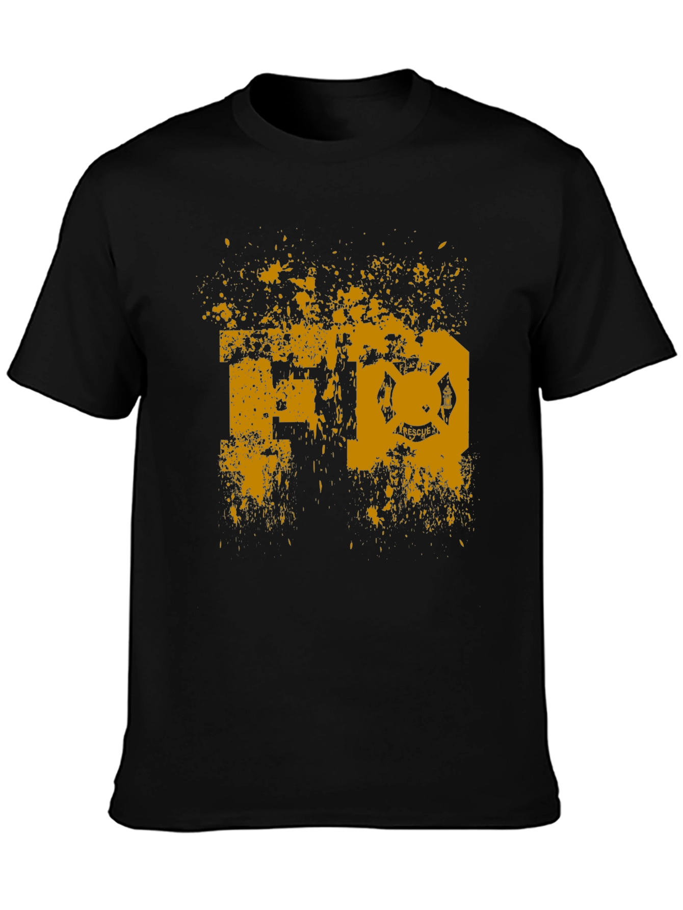 FD Rescue Black T-Shirt - Fire Department