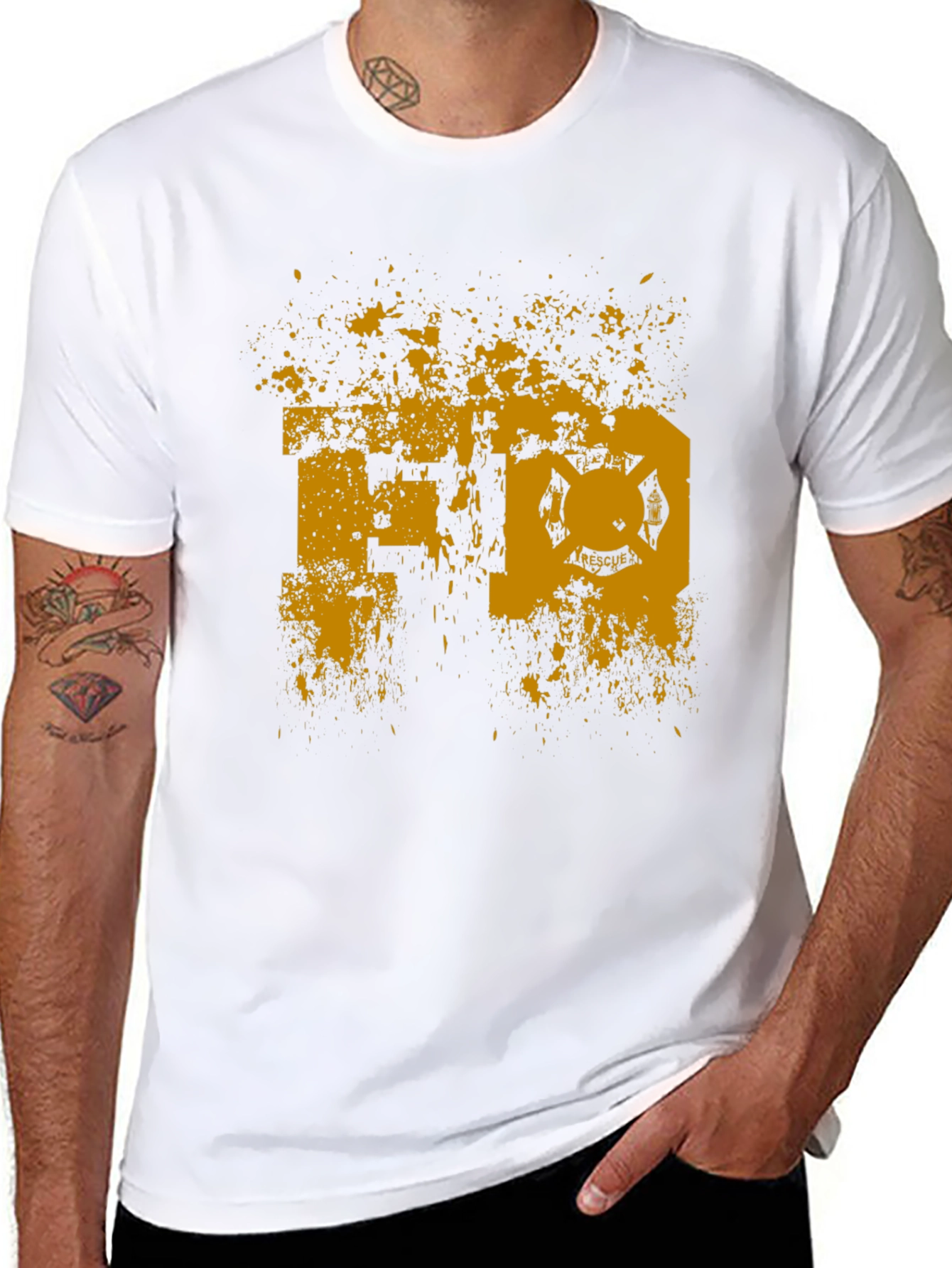 FD Rescue Black T-Shirt - Fire Department