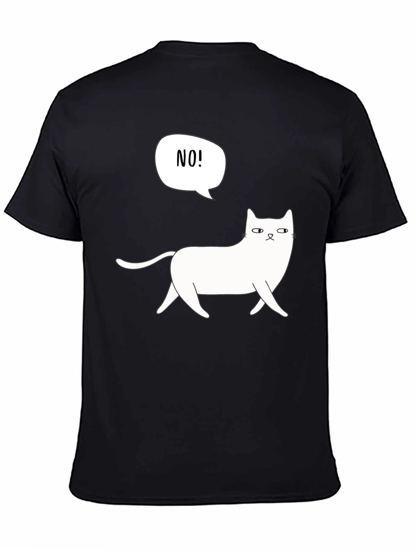 Funny Cat NO! Graphic T-Shirt - Unisex