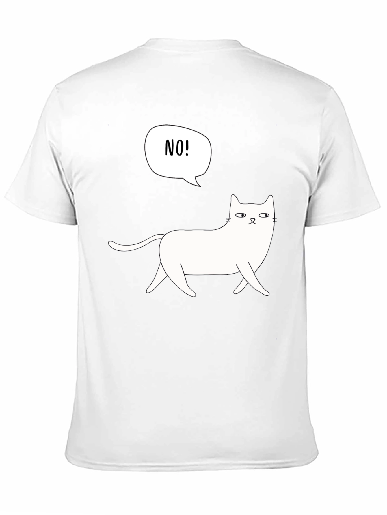 Funny Cat NO! Graphic T-Shirt - Unisex