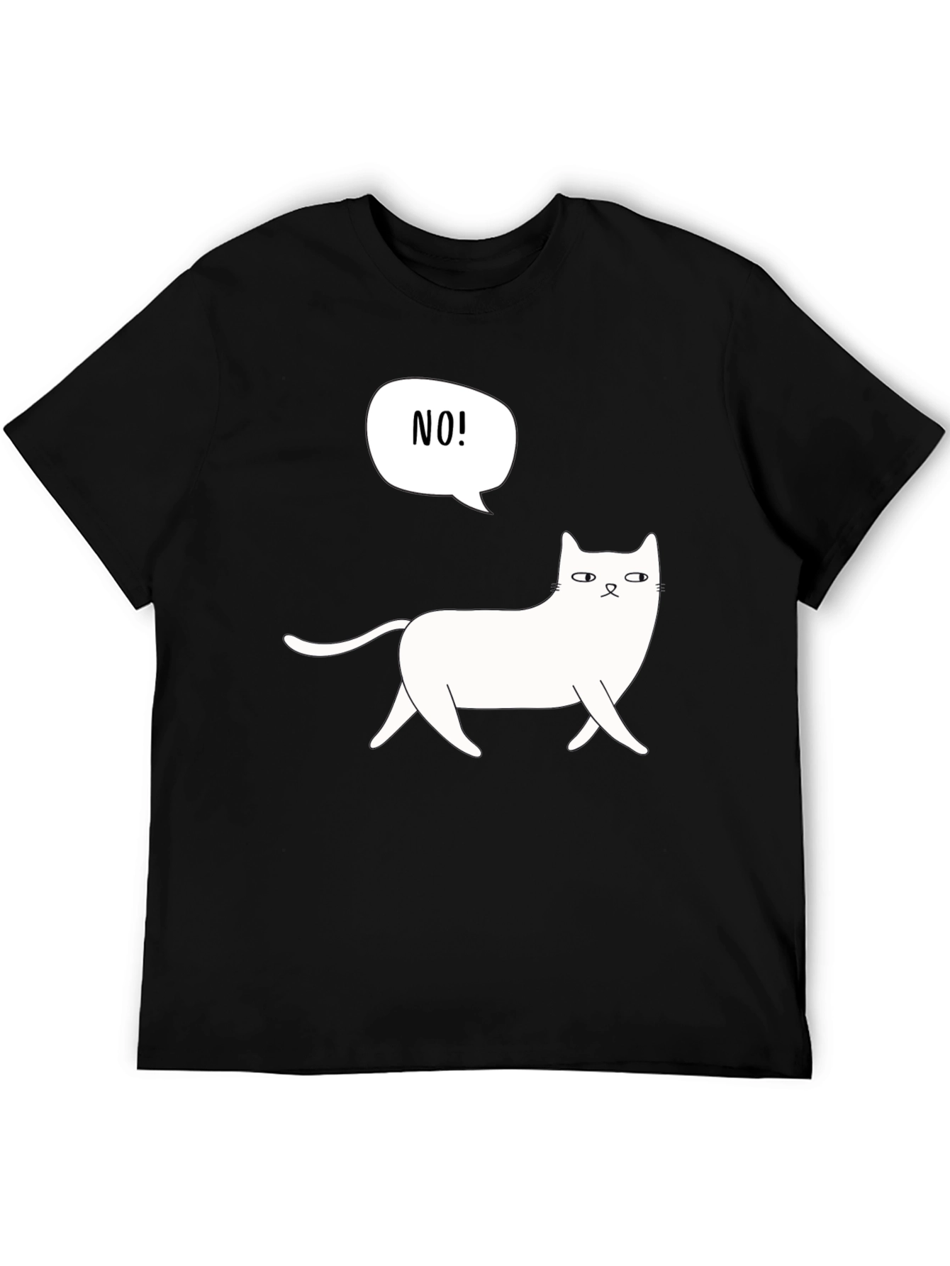 Funny Cat NO! Graphic T-Shirt - Unisex